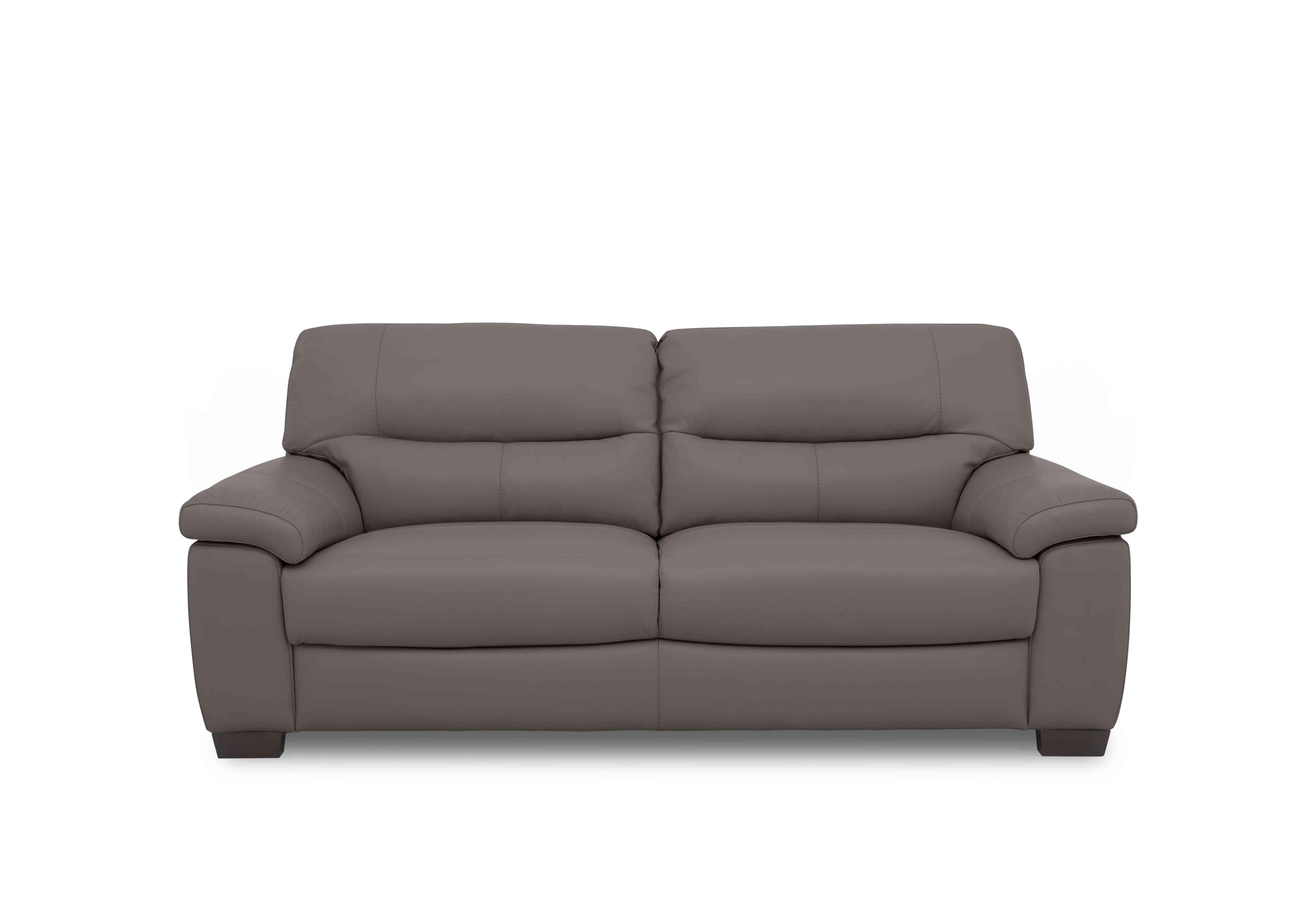 Hetty 3 Seater Leather Sofa in Nc-042e Elephant on Furniture Village
