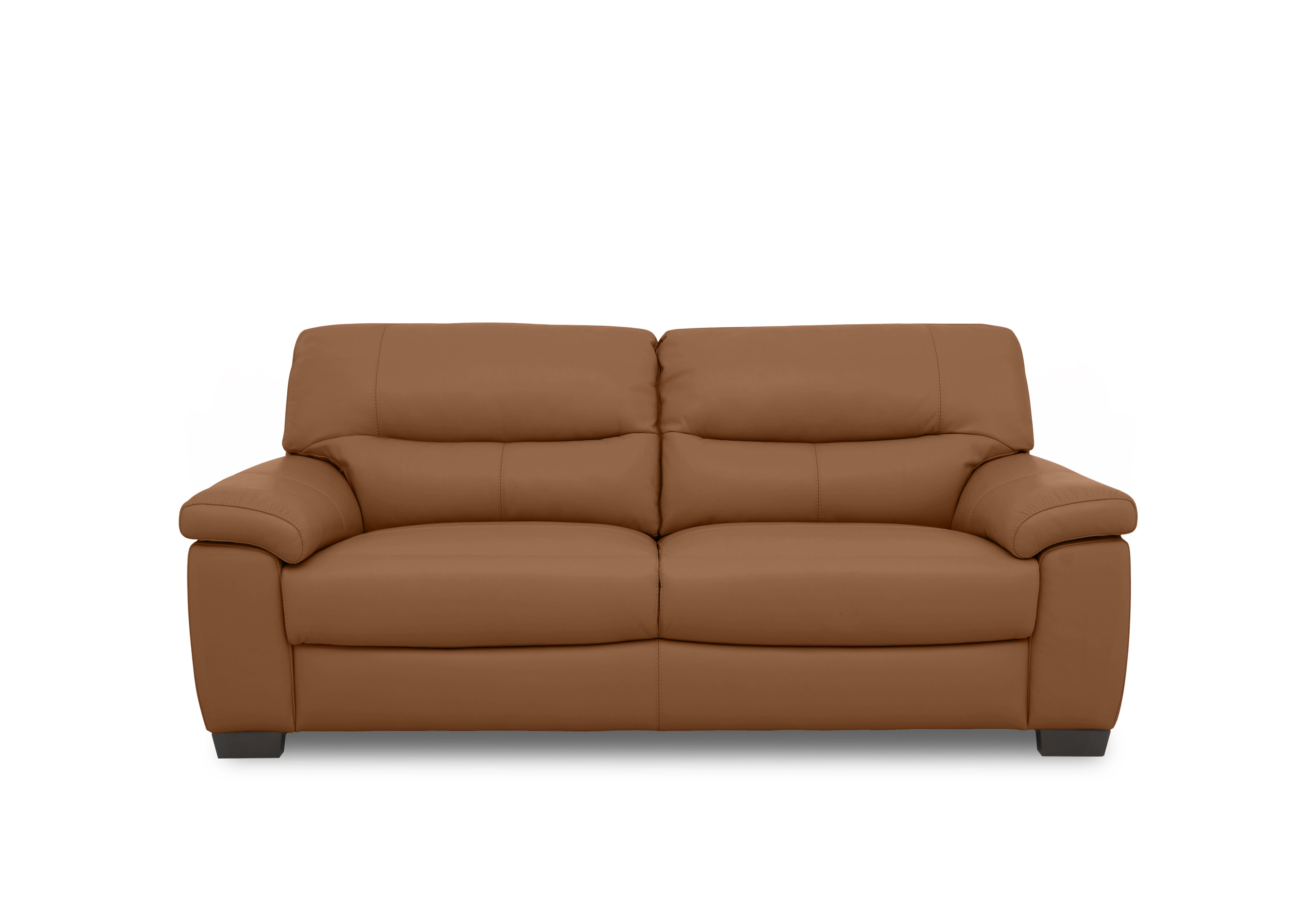 Hetty 3 Seater Leather Sofa in Nc-334e Pecan Brown on Furniture Village