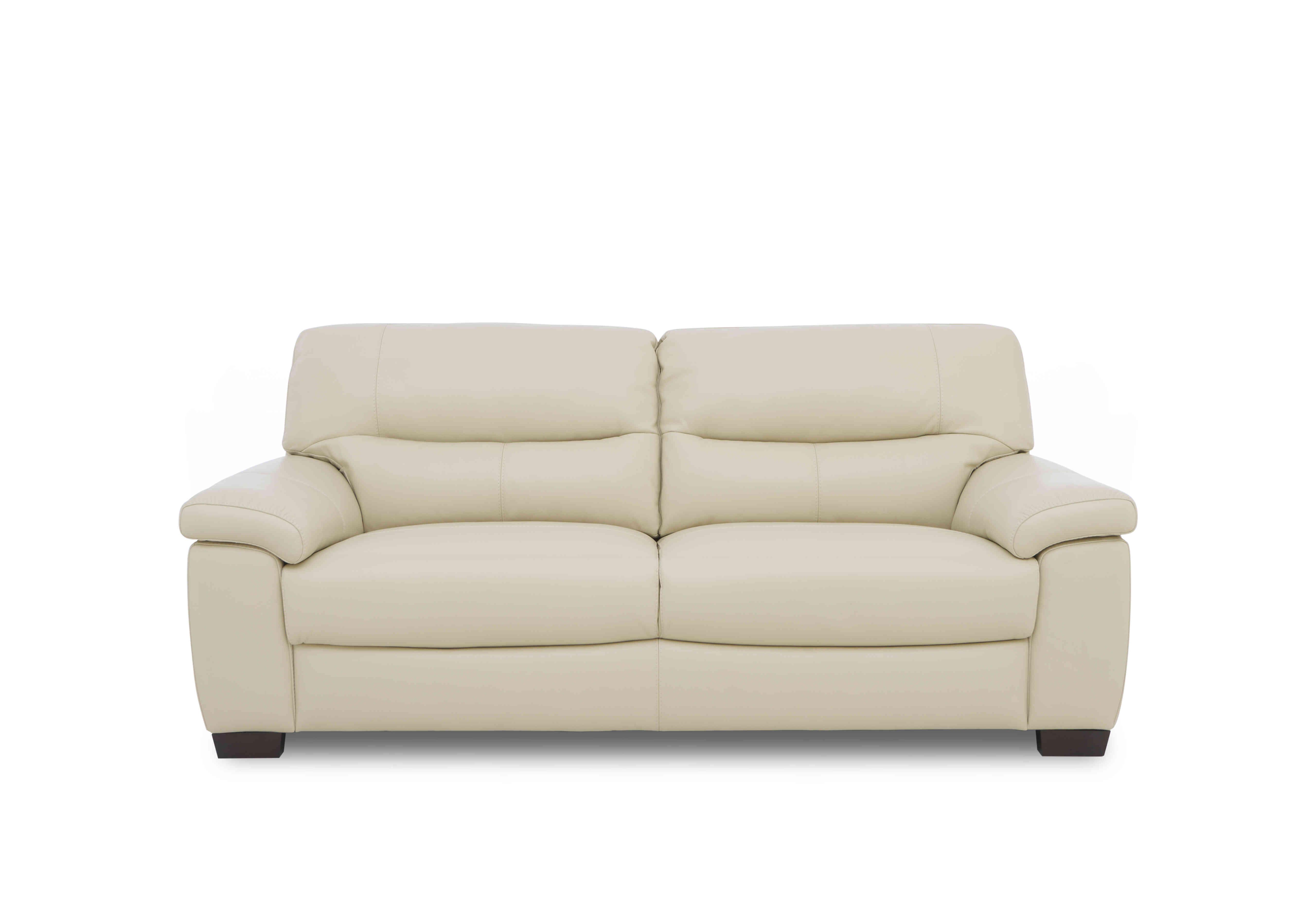 Hetty 3 Seater Leather Sofa in Nc-862c Bisque on Furniture Village