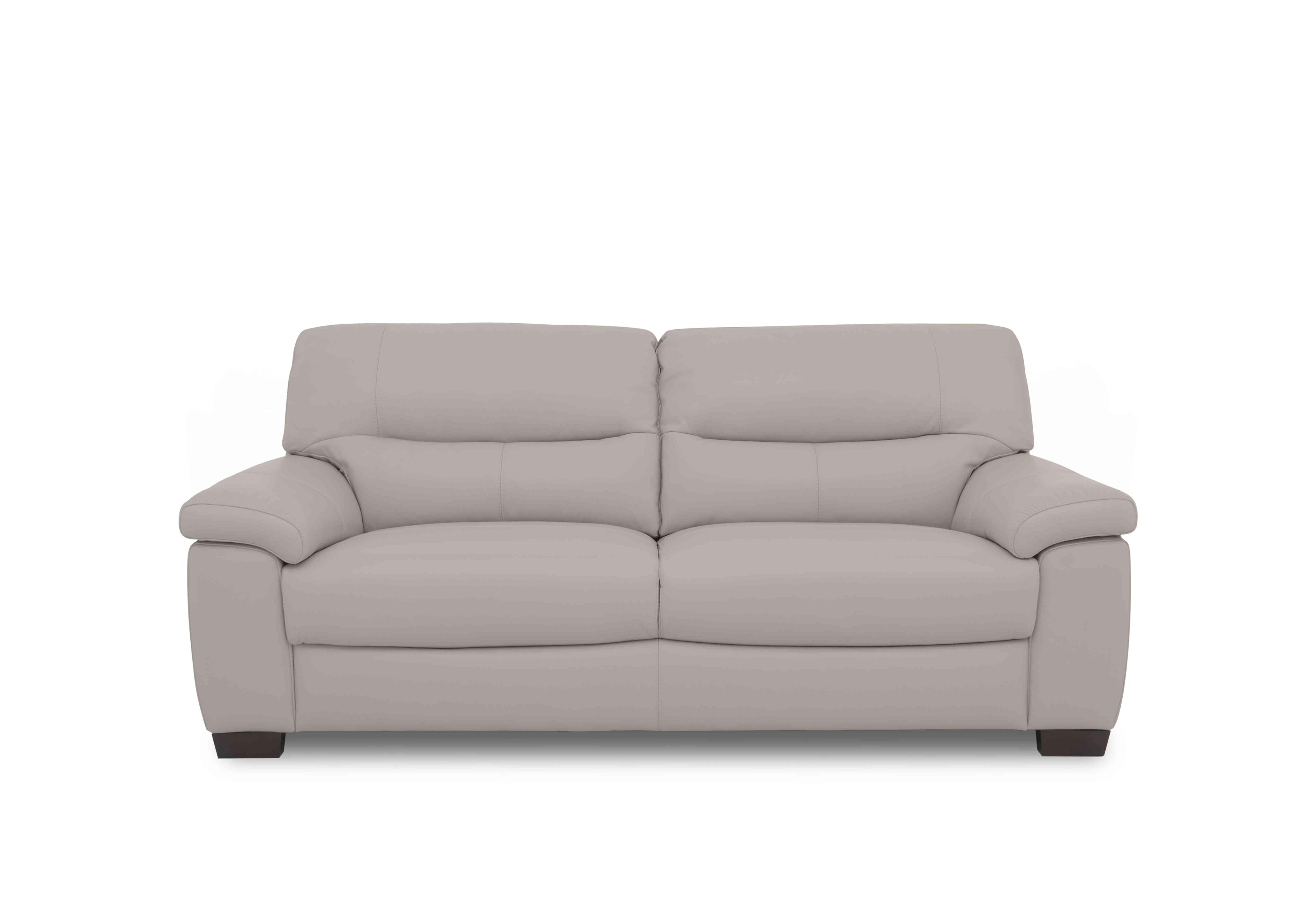 Hetty 3 Seater Leather Sofa in Nc-946b Feather Grey on Furniture Village