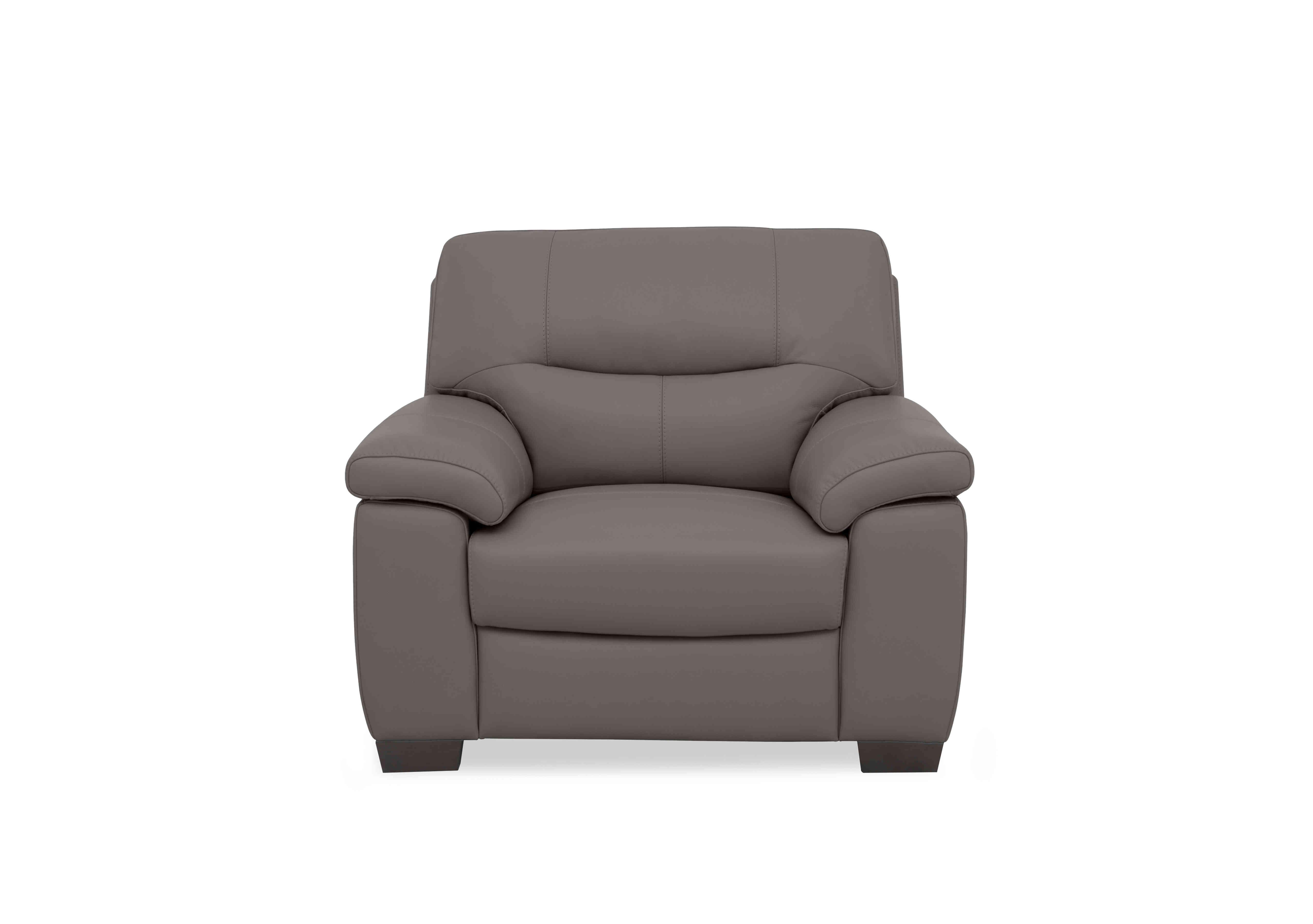 Hetty Leather Chair in Nc-042e Elephant on Furniture Village