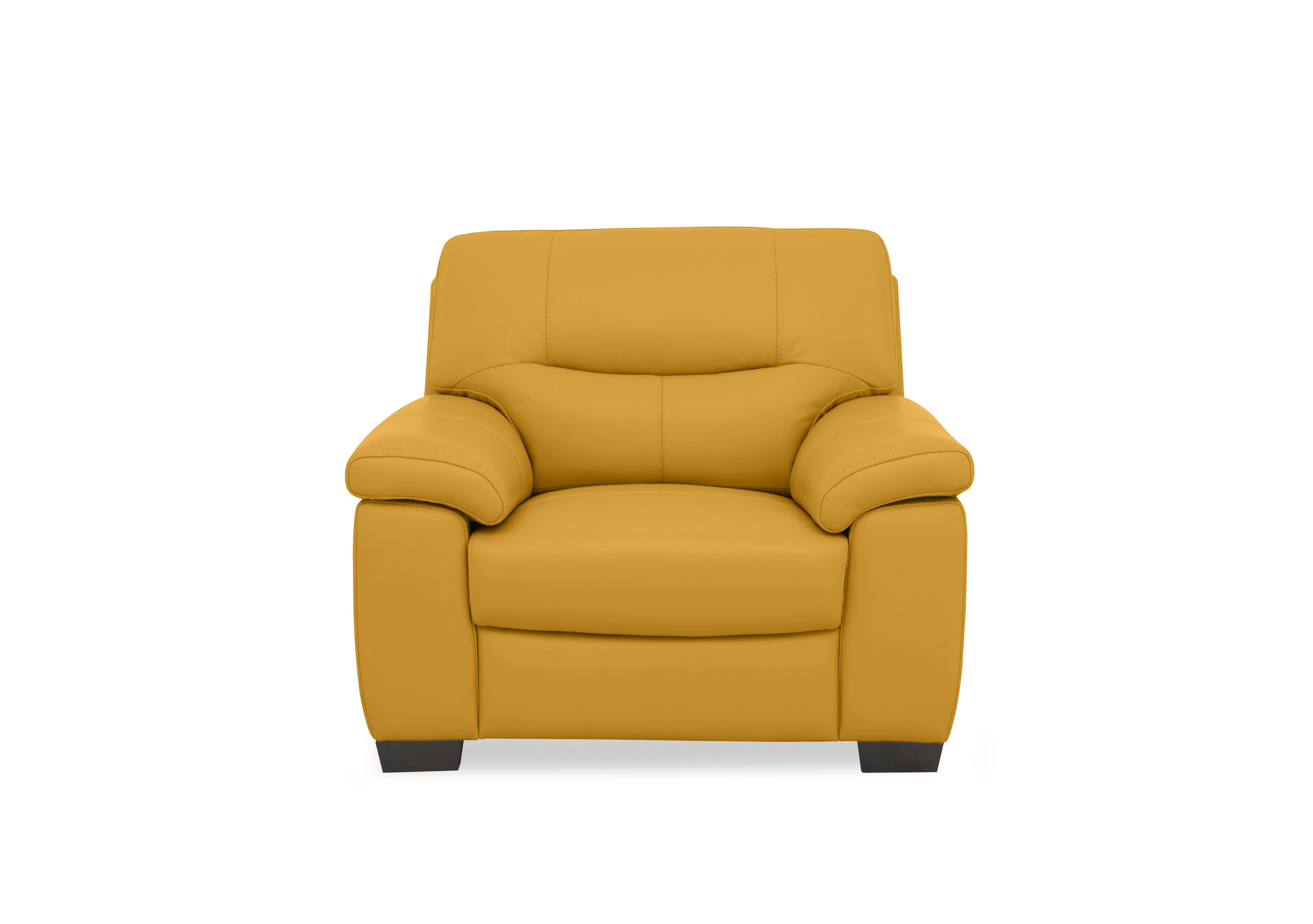Hetty Leather Chair in Nc-303e Sunflower on Furniture Village
