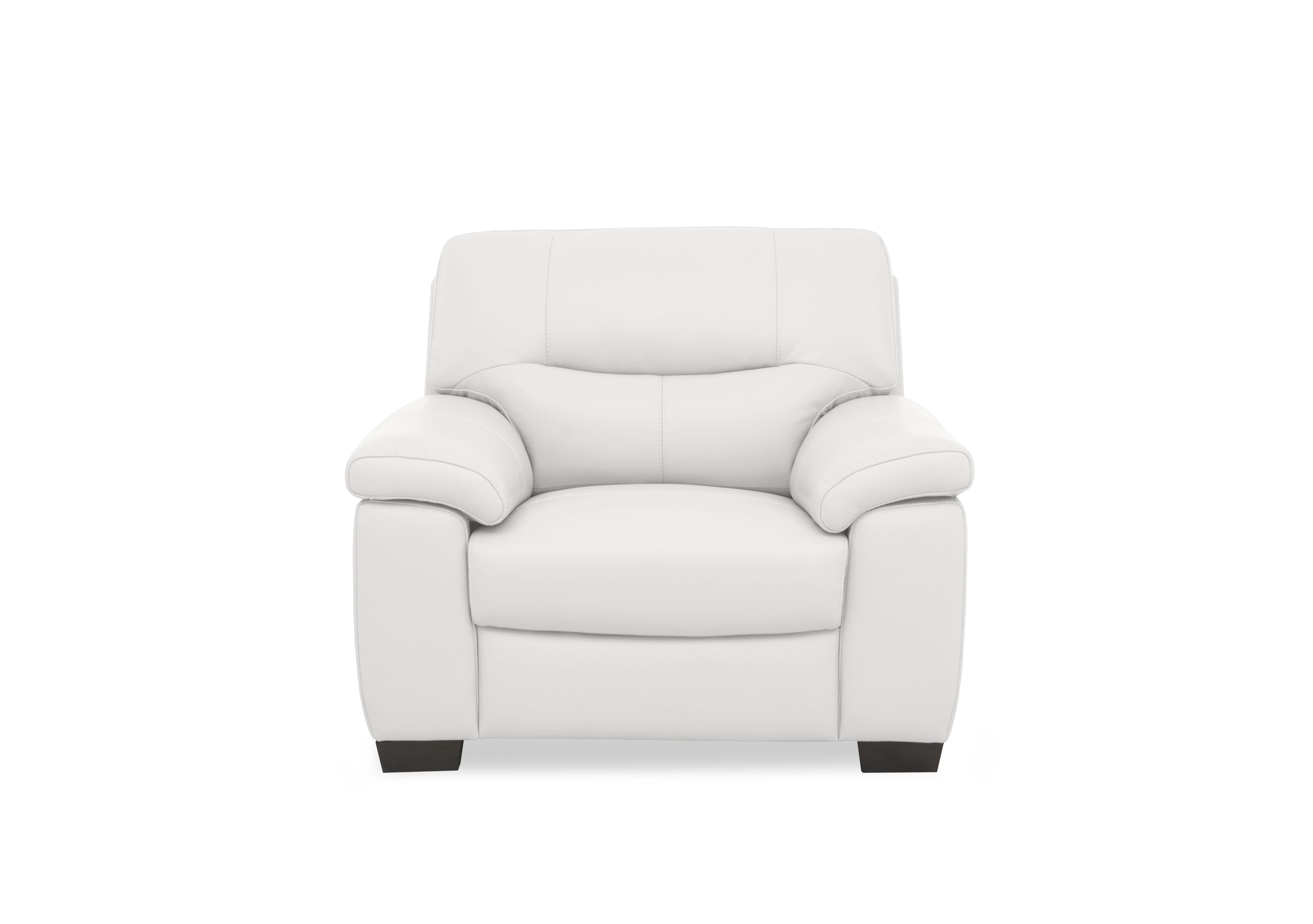 Hetty Leather Chair in Nc-744d Star White on Furniture Village