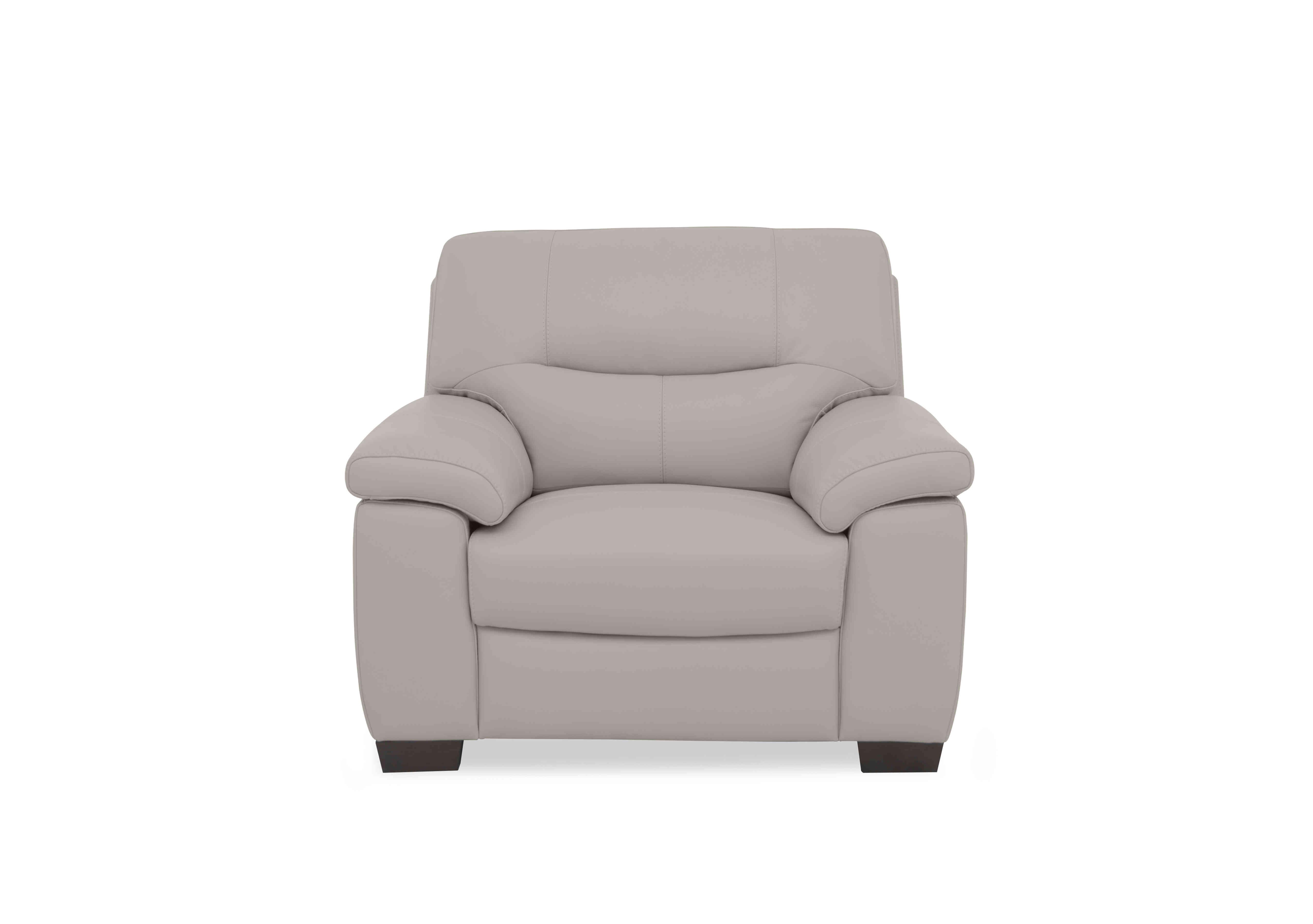 Hetty Leather Chair in Nc-946b Feather Grey on Furniture Village