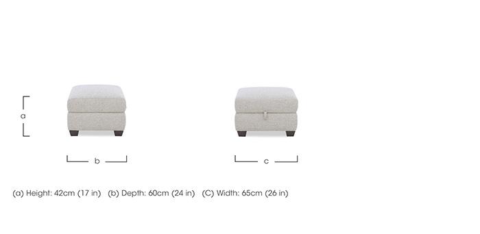 Hetty Fabric Storage Footstool in  on Furniture Village