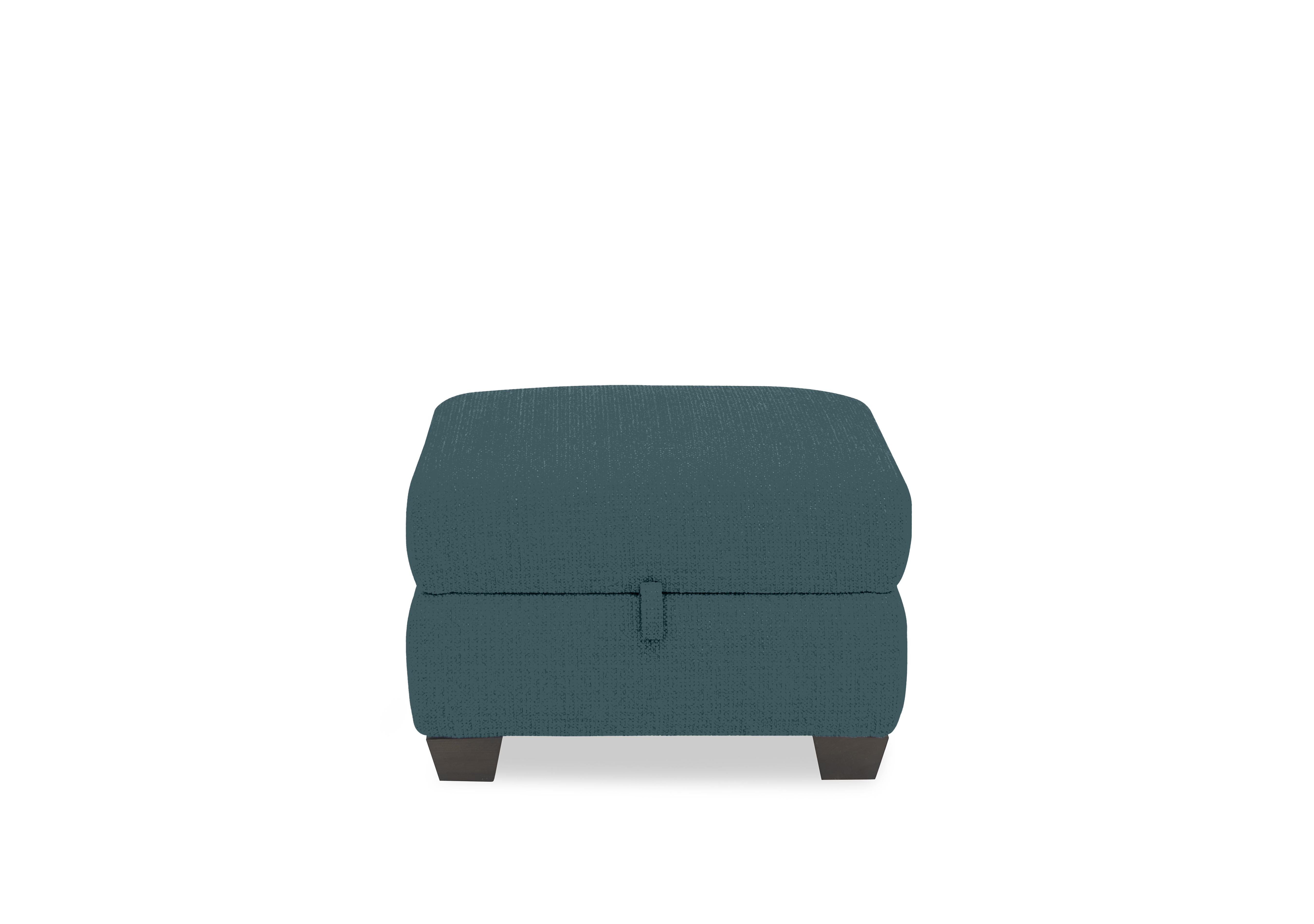 Hetty Fabric Storage Footstool in Fab-Can-R340 Peacock on Furniture Village