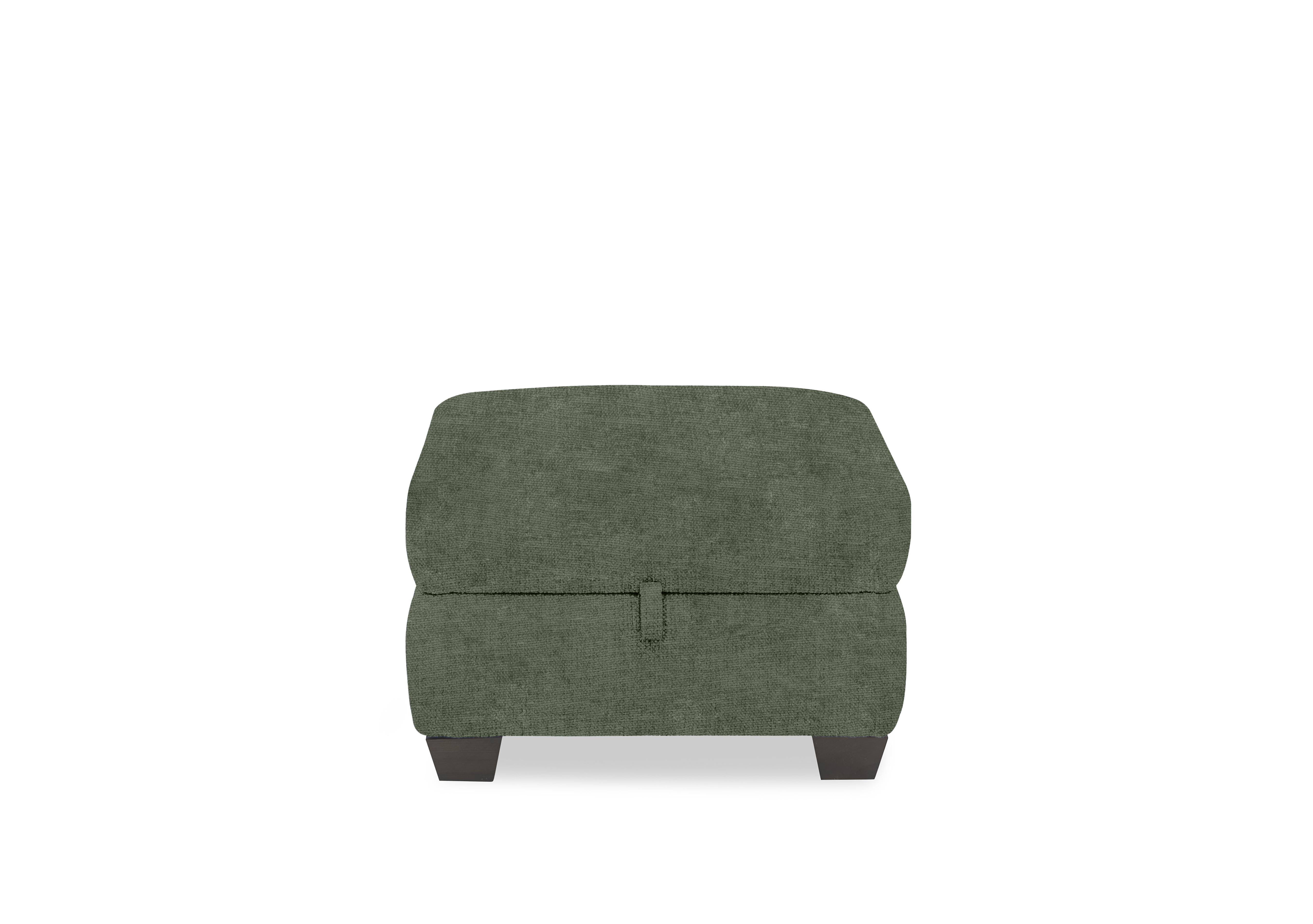 Hetty Fabric Storage Footstool in Fab-Coe-R801 Olive Green on Furniture Village