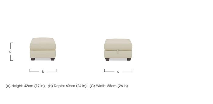 Hetty Leather Storage Footstool in  on Furniture Village