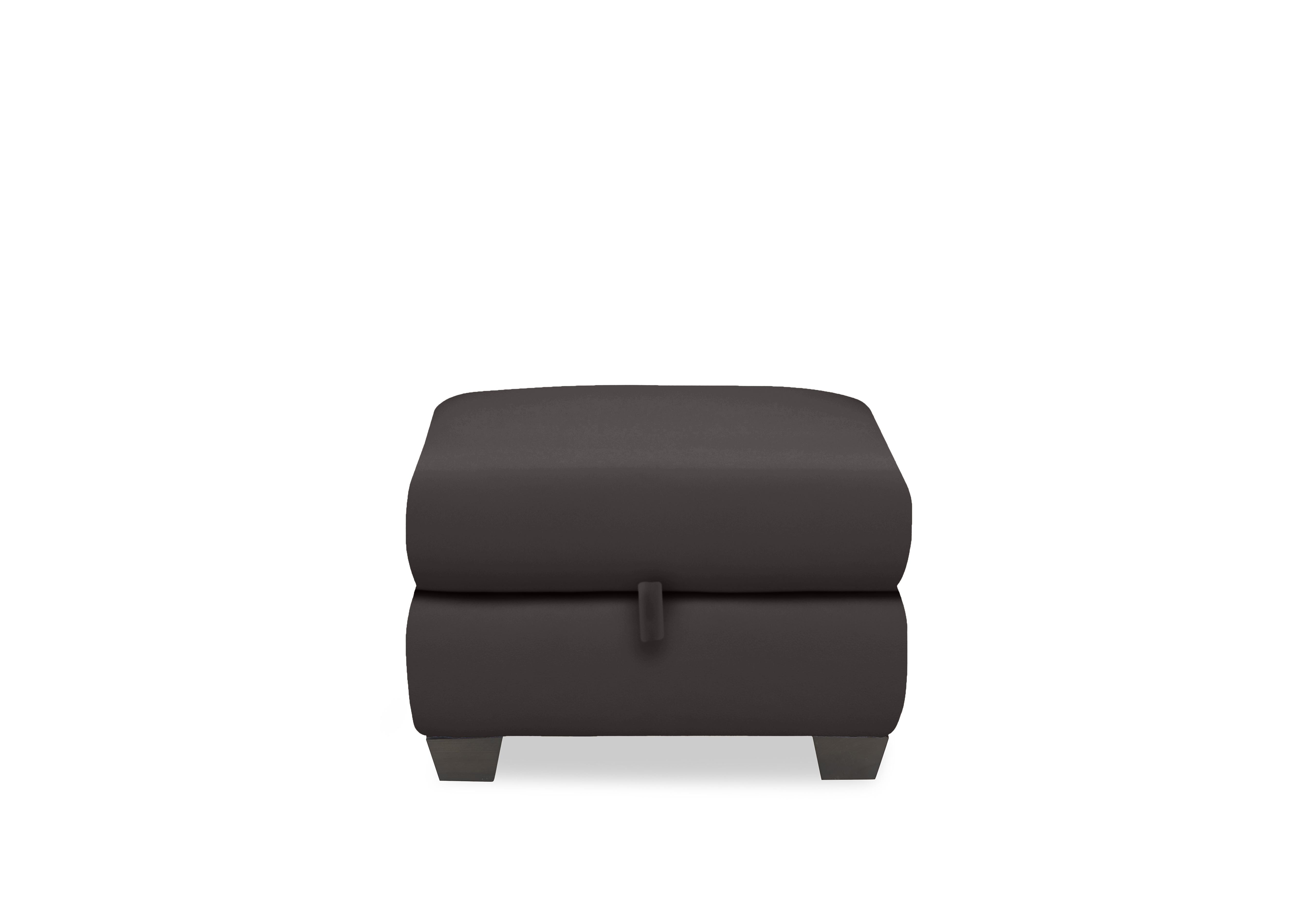 Hetty Leather Storage Footstool in Nc-037c Walnut on Furniture Village