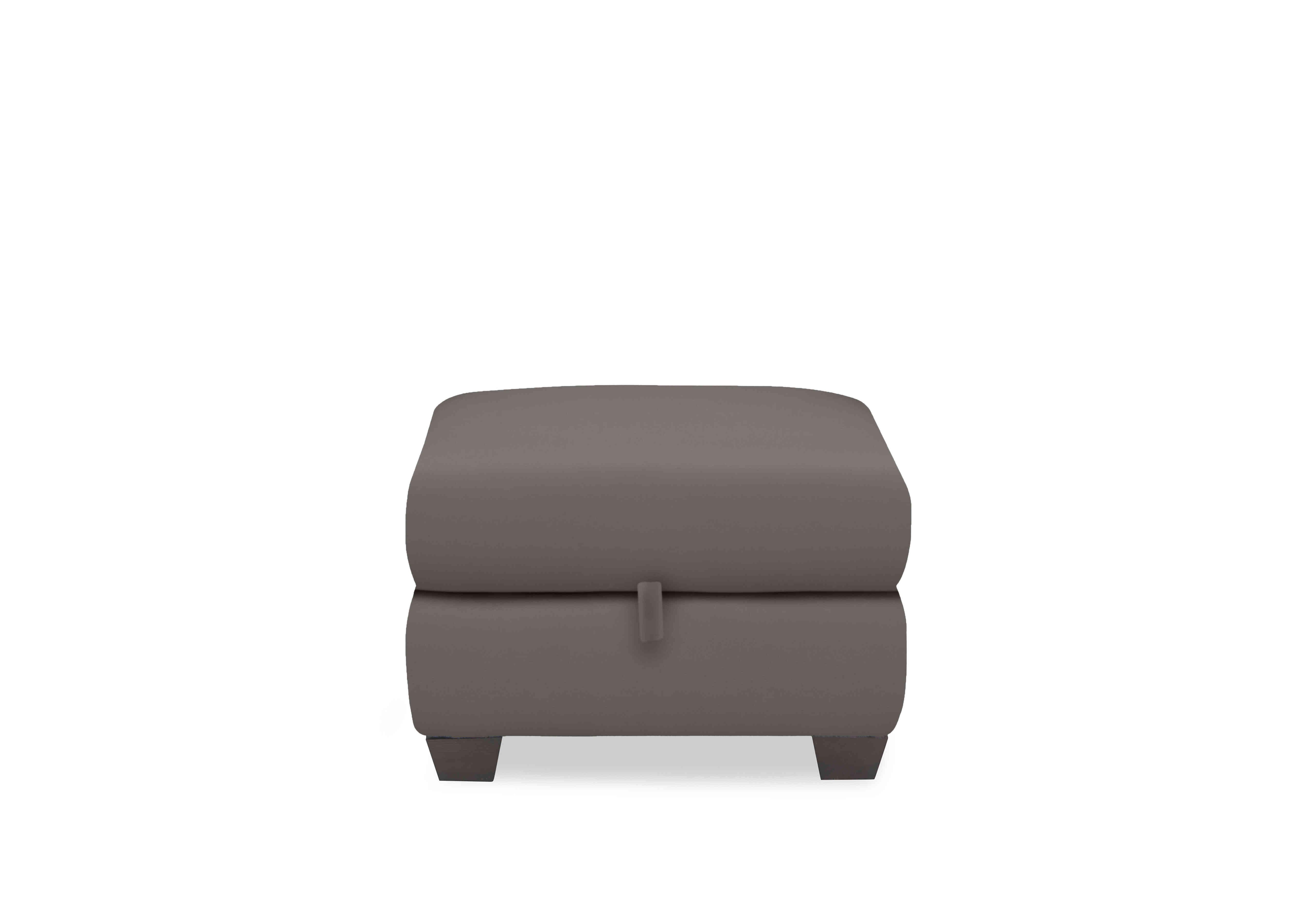 Hetty Leather Storage Footstool in Nc-042e Elephant on Furniture Village