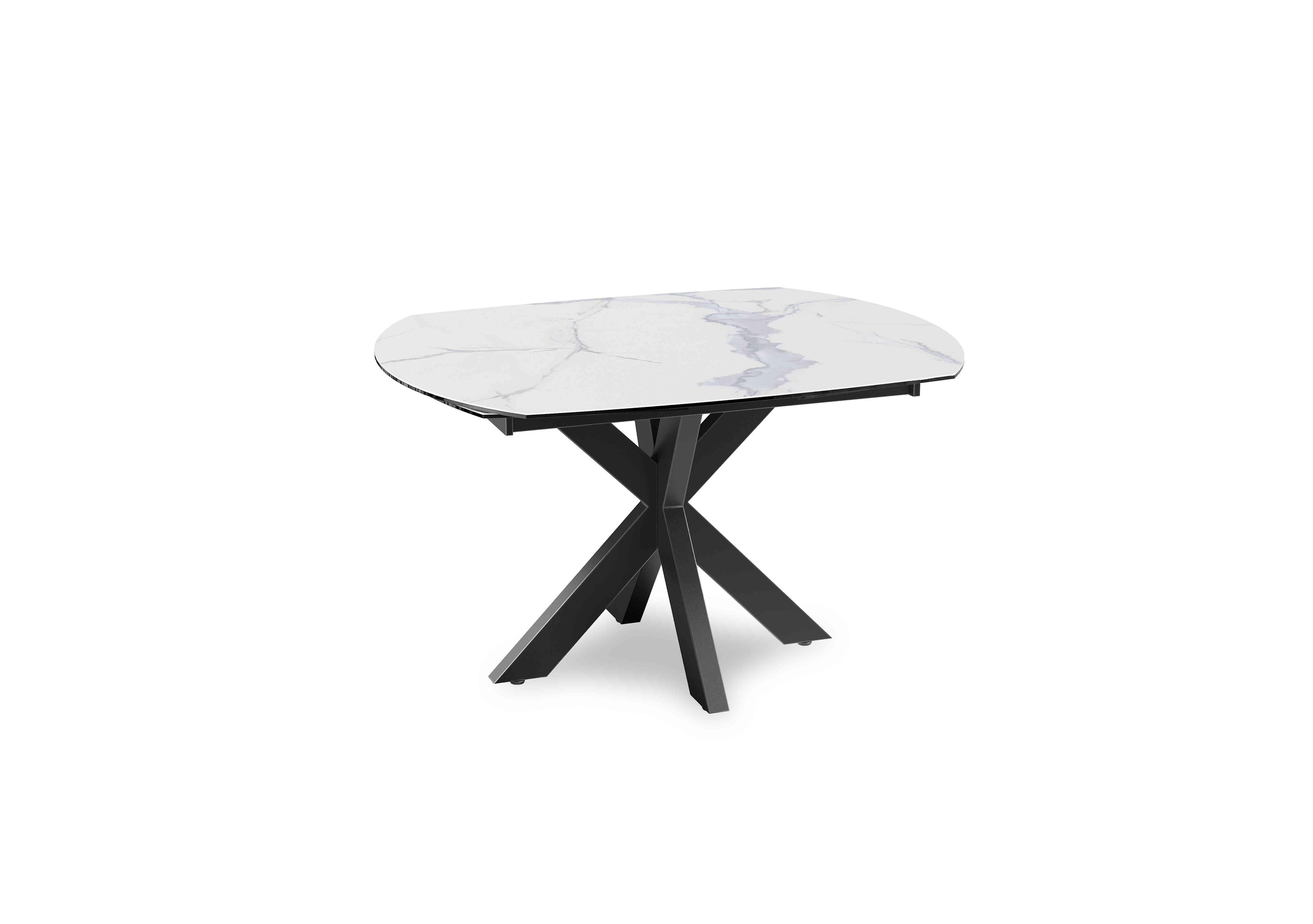 Raul Swivel Extending Dining Table in Matt Marble on Furniture Village
