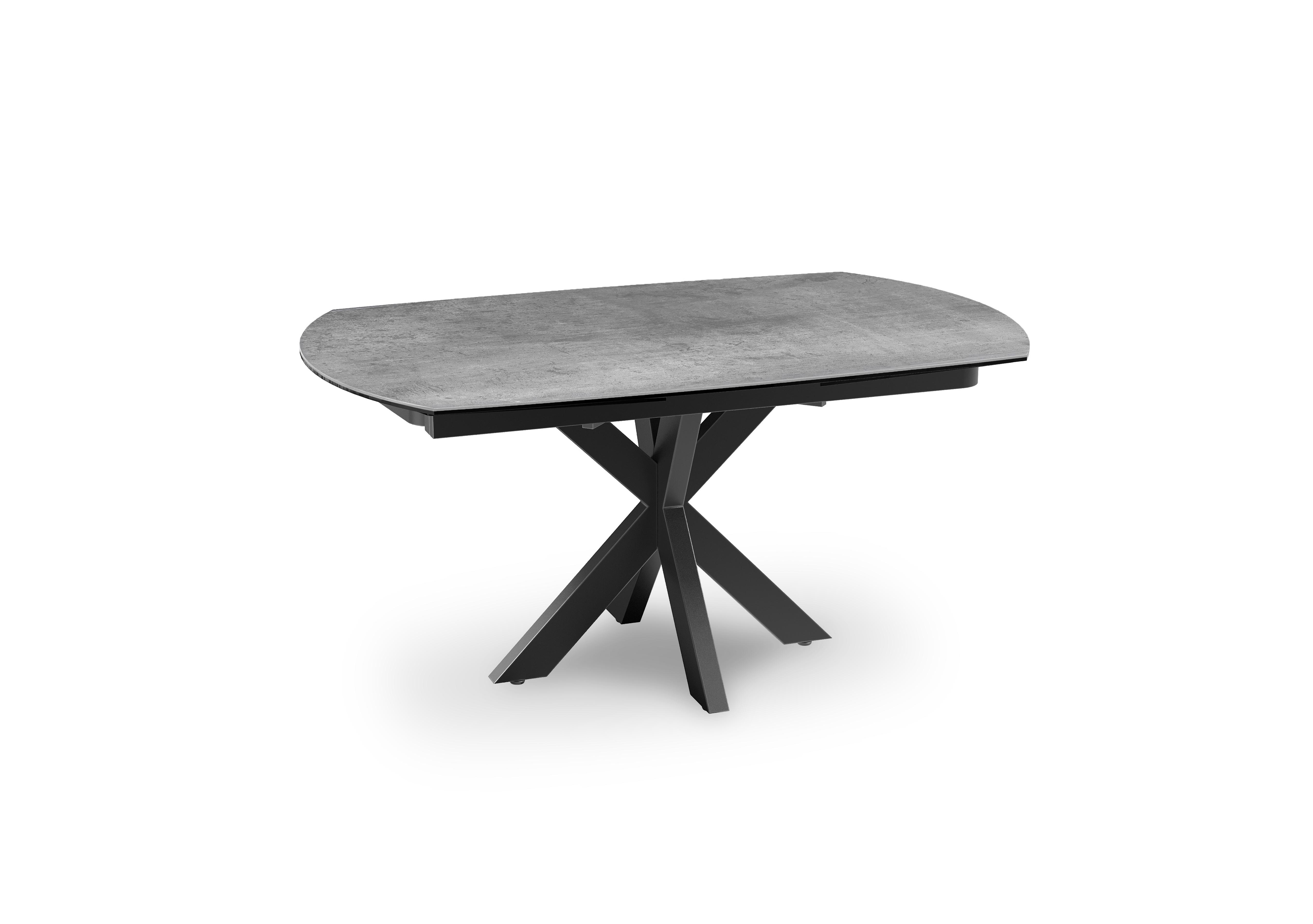 Raul Swivel Extending Dining Table in Silver on Furniture Village