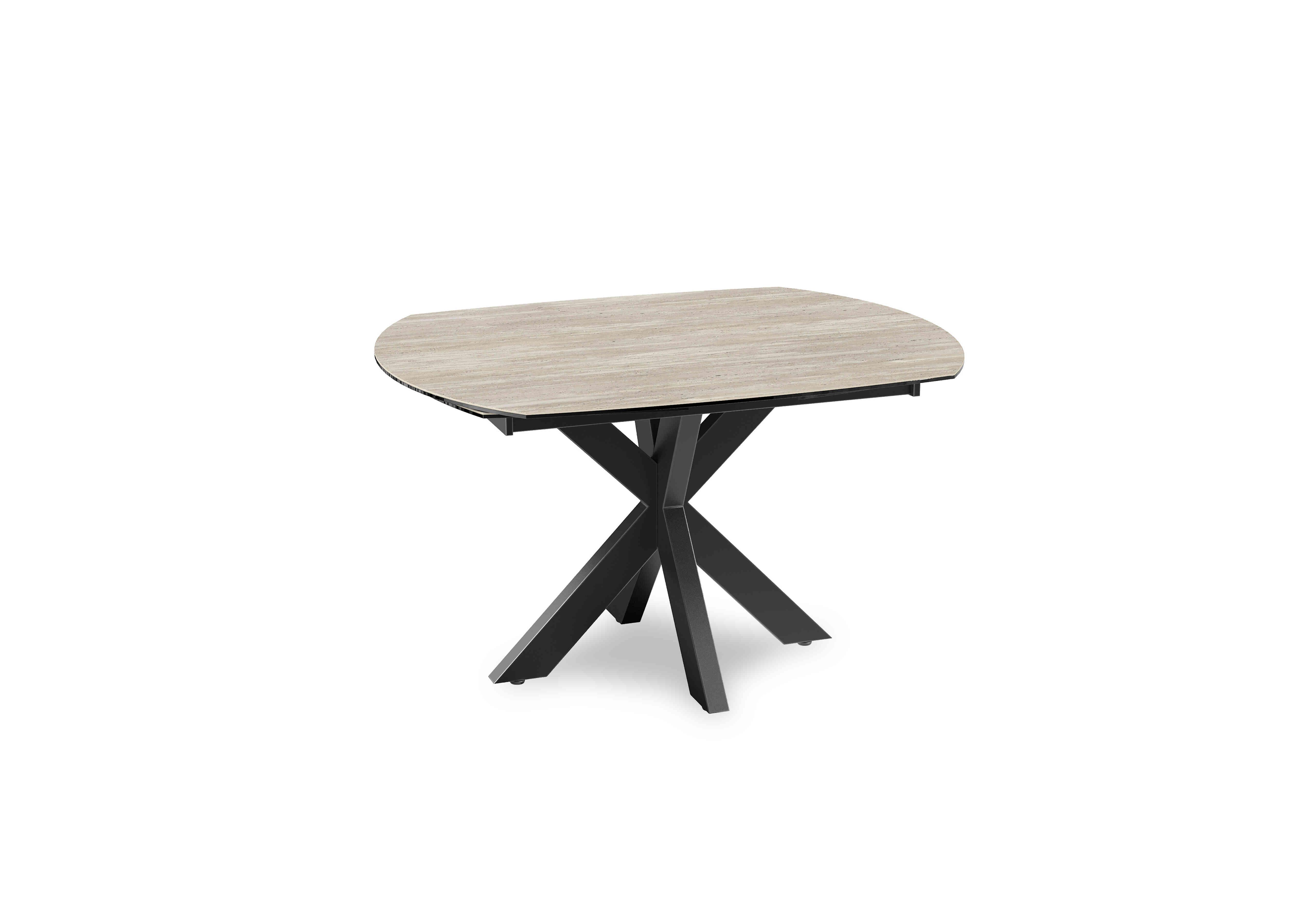 Raul Swivel Extending Dining Table in Travertine on Furniture Village