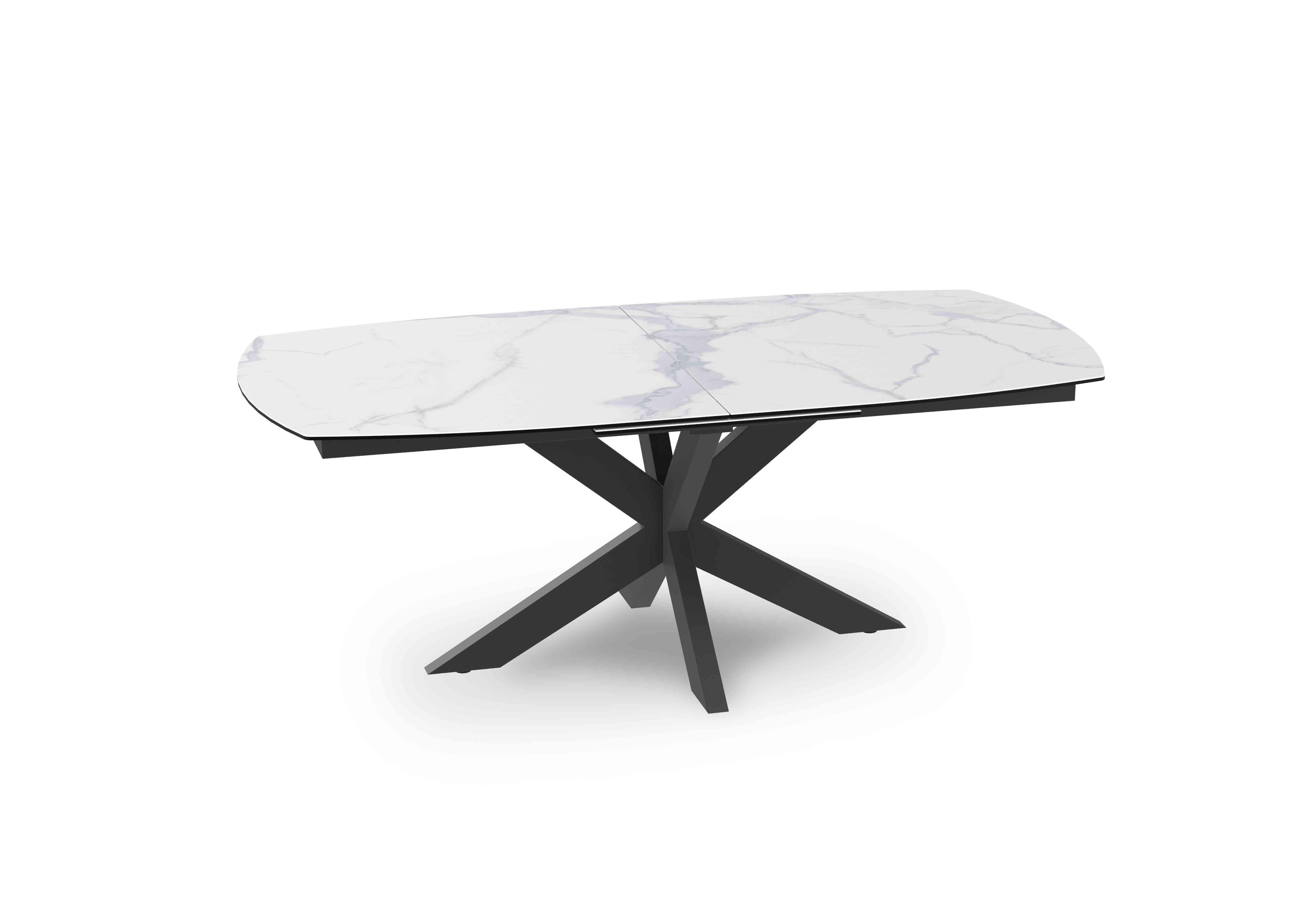 Raul Pop-up Extending Dining Table in Matt Marble on Furniture Village