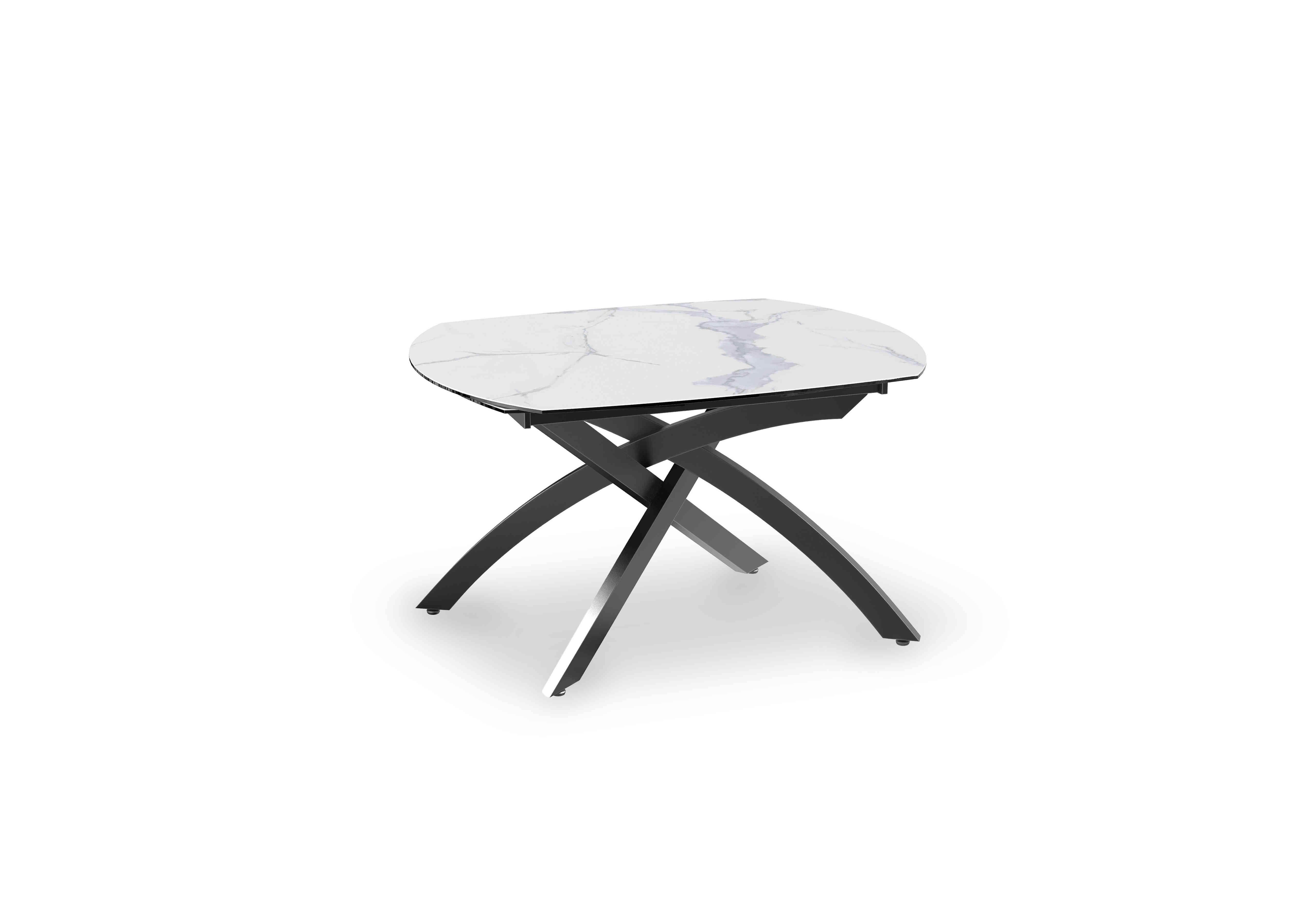 Rafa Swivel Extending Dining Table in Matt Marble on Furniture Village
