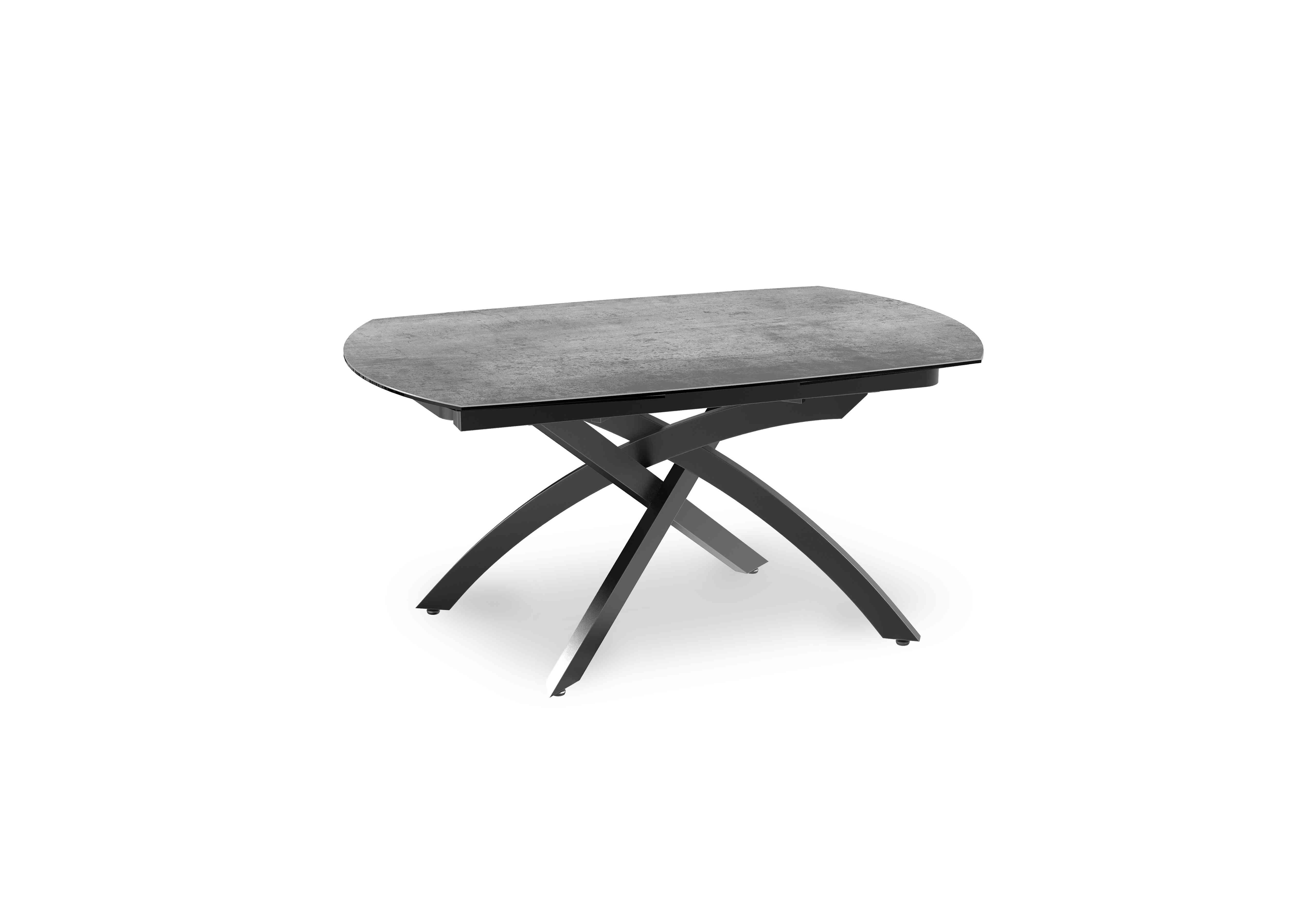 Rafa Swivel Extending Dining Table in Silver on Furniture Village