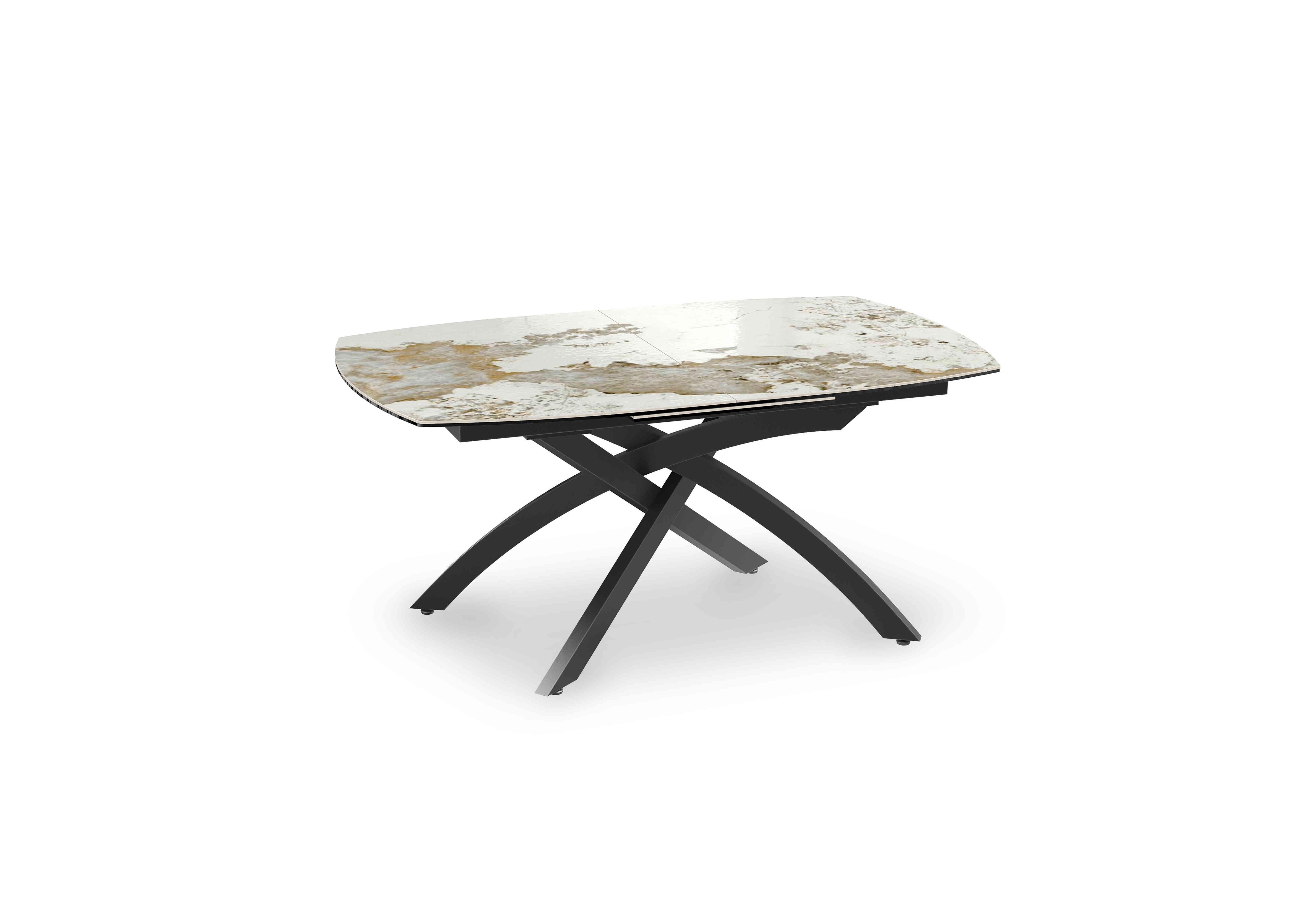 Rafa Pop-up Extending Dining Table in Calcatta Marble on Furniture Village