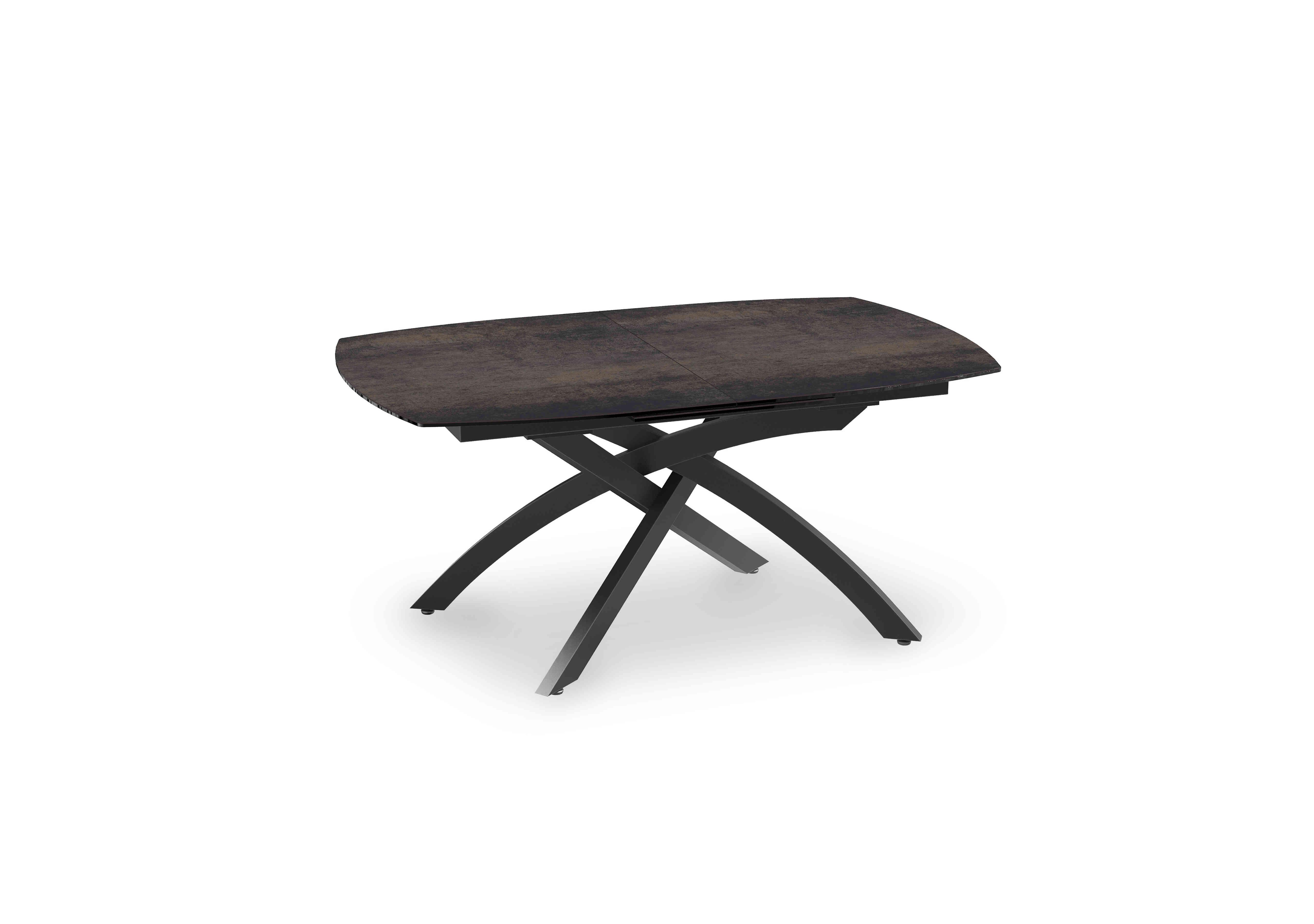 Rafa Pop-up Extending Dining Table in Dark Steel on Furniture Village