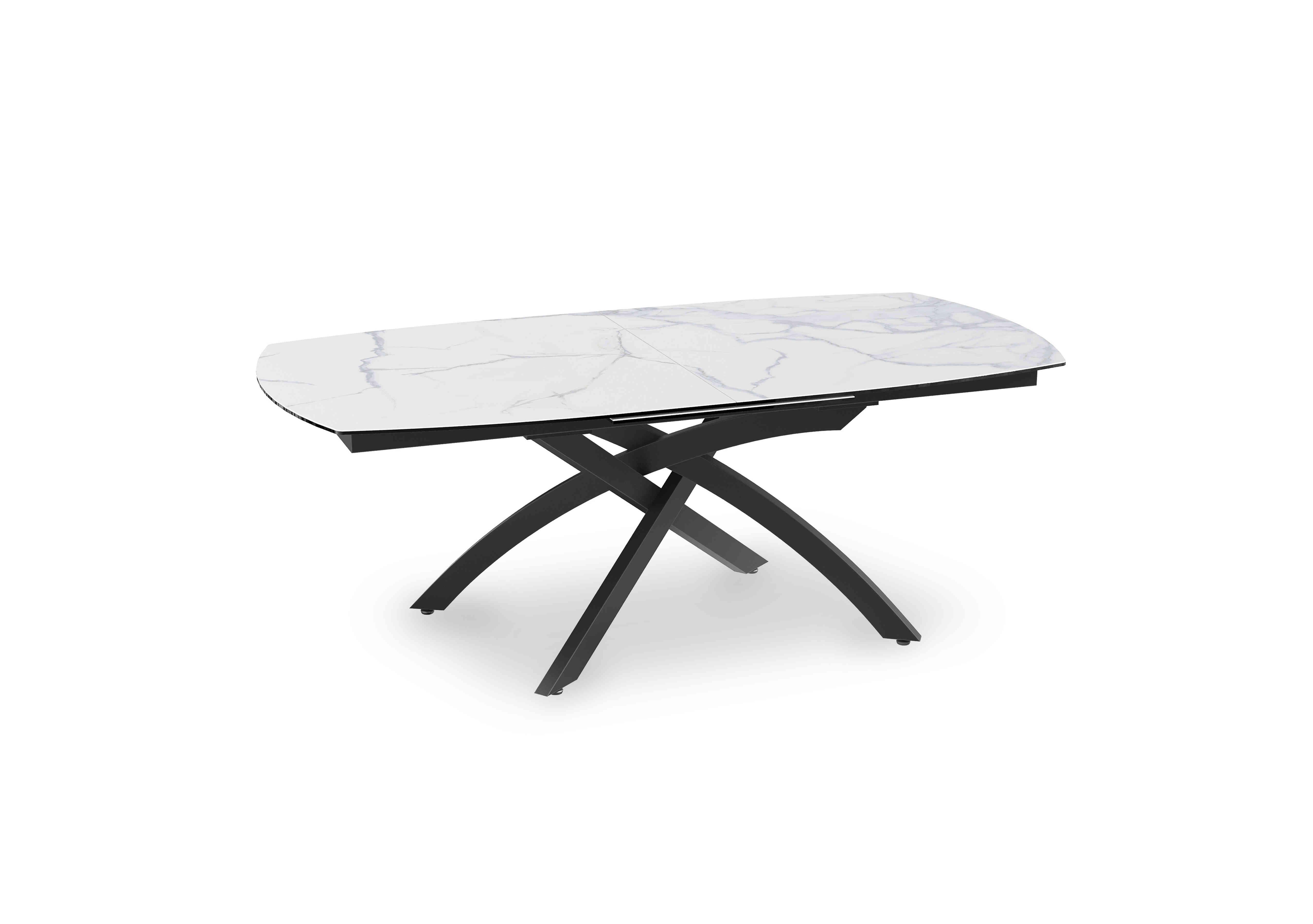 Rafa Pop-up Extending Dining Table in Matt Marble on Furniture Village