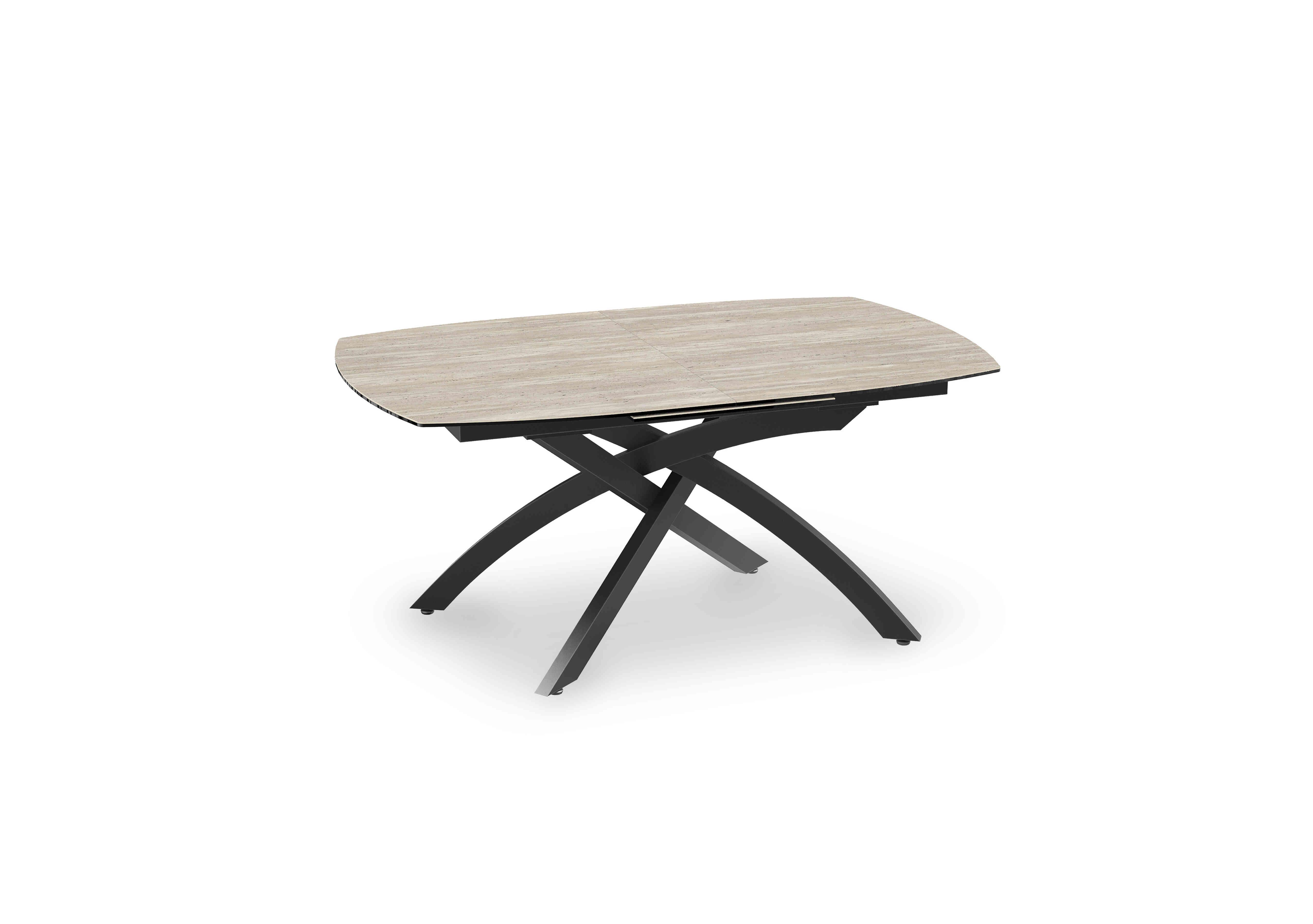 Rafa Pop-up Extending Dining Table in Travertine on Furniture Village
