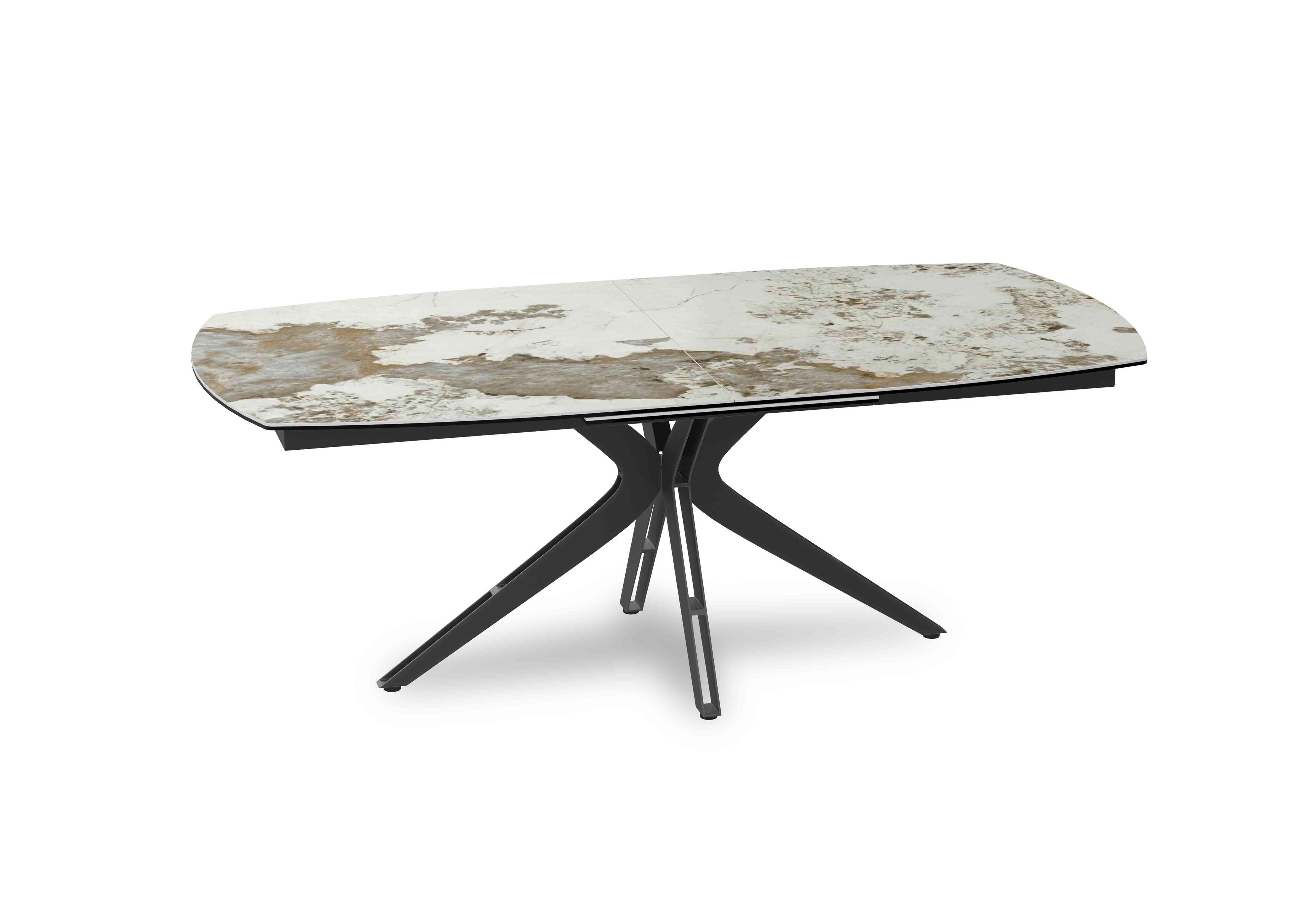 Jose Pop-up Extending Dining Table in Calcatta Marble on Furniture Village