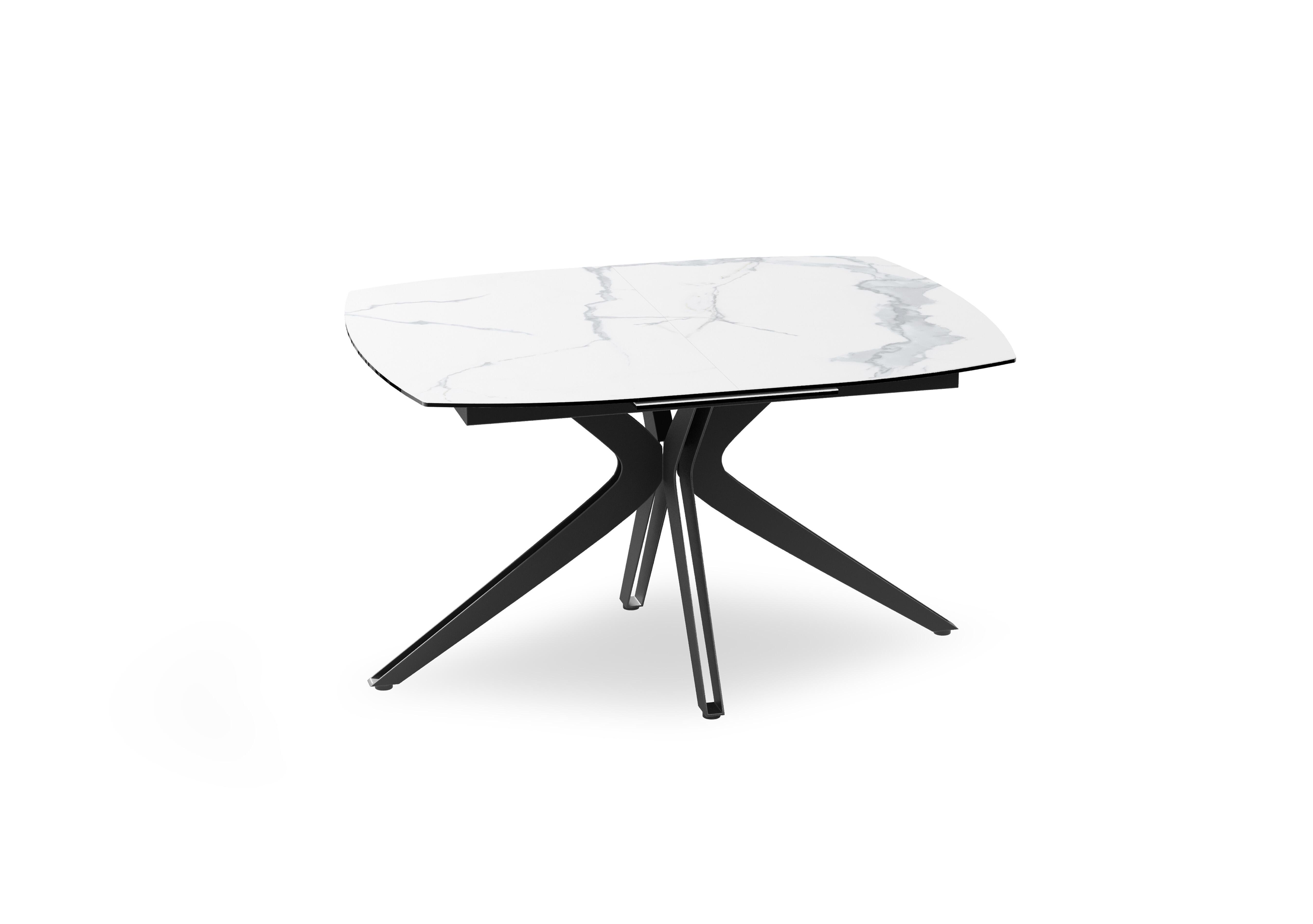 Jose Pop-up Extending Dining Table in Matt Marble on Furniture Village