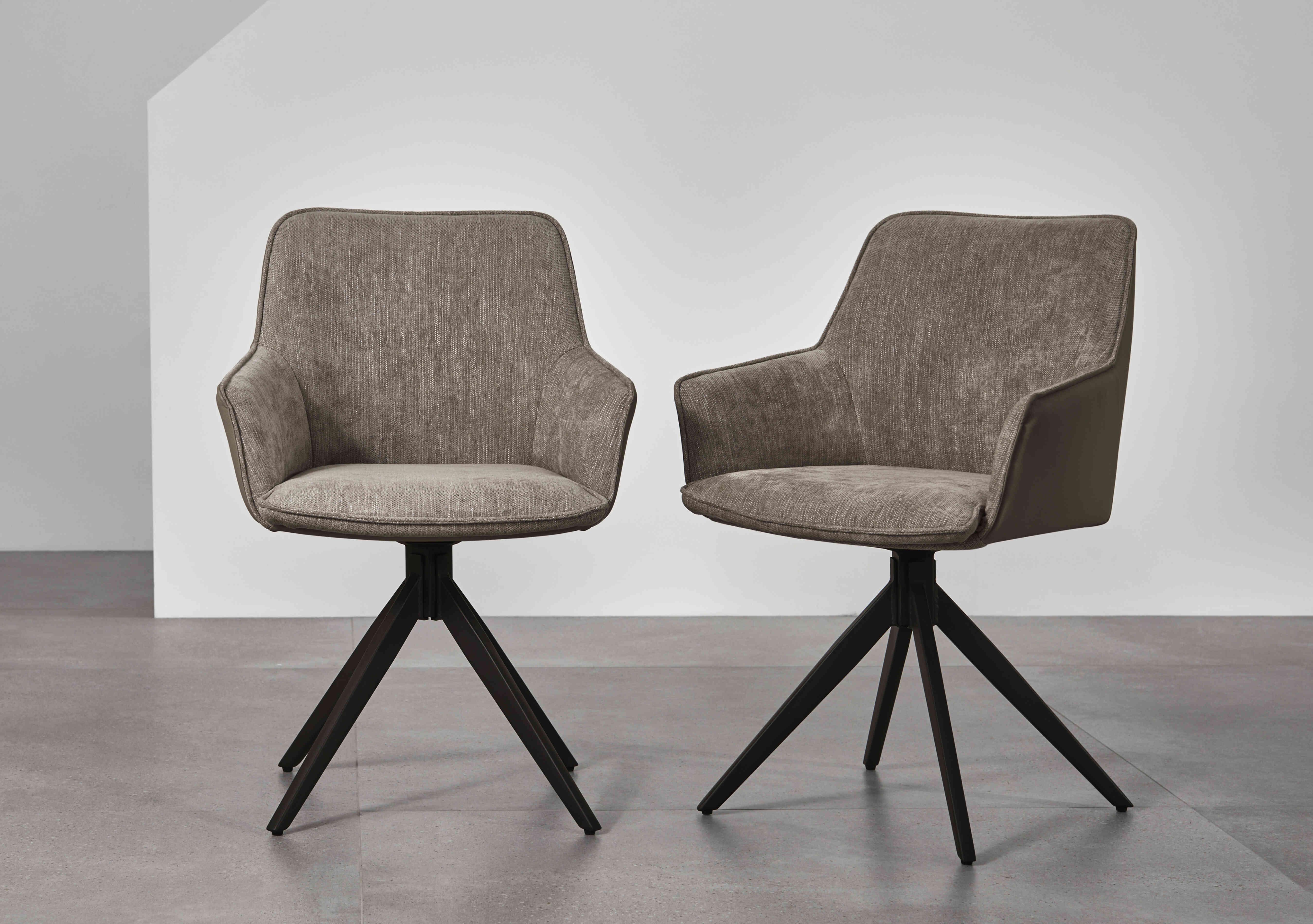 Jose Set of 6 Swivel Dining Arm Chairs in  on Furniture Village