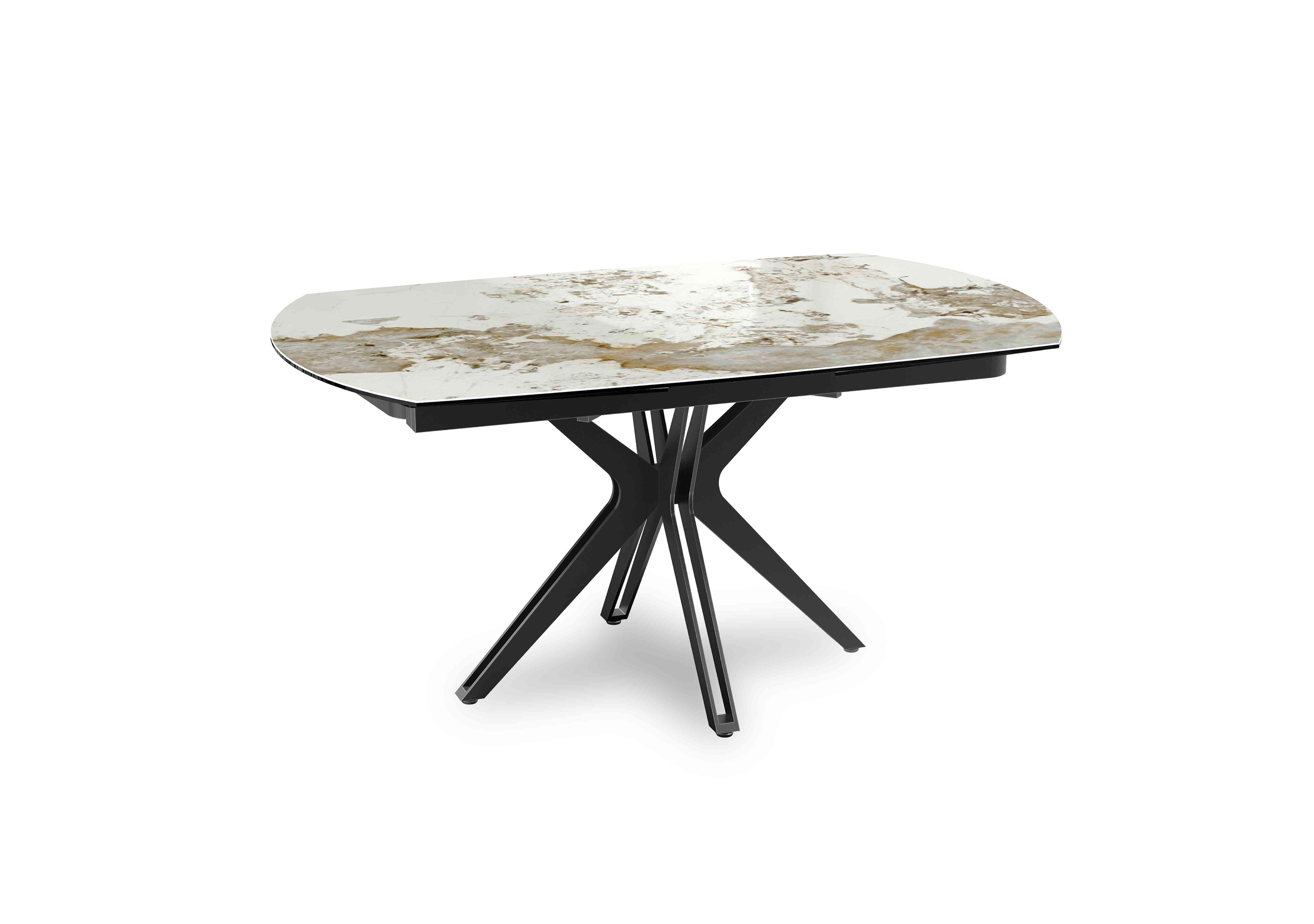 Jose Swivel Extending Dining Table in Calcutta Marble on Furniture Village