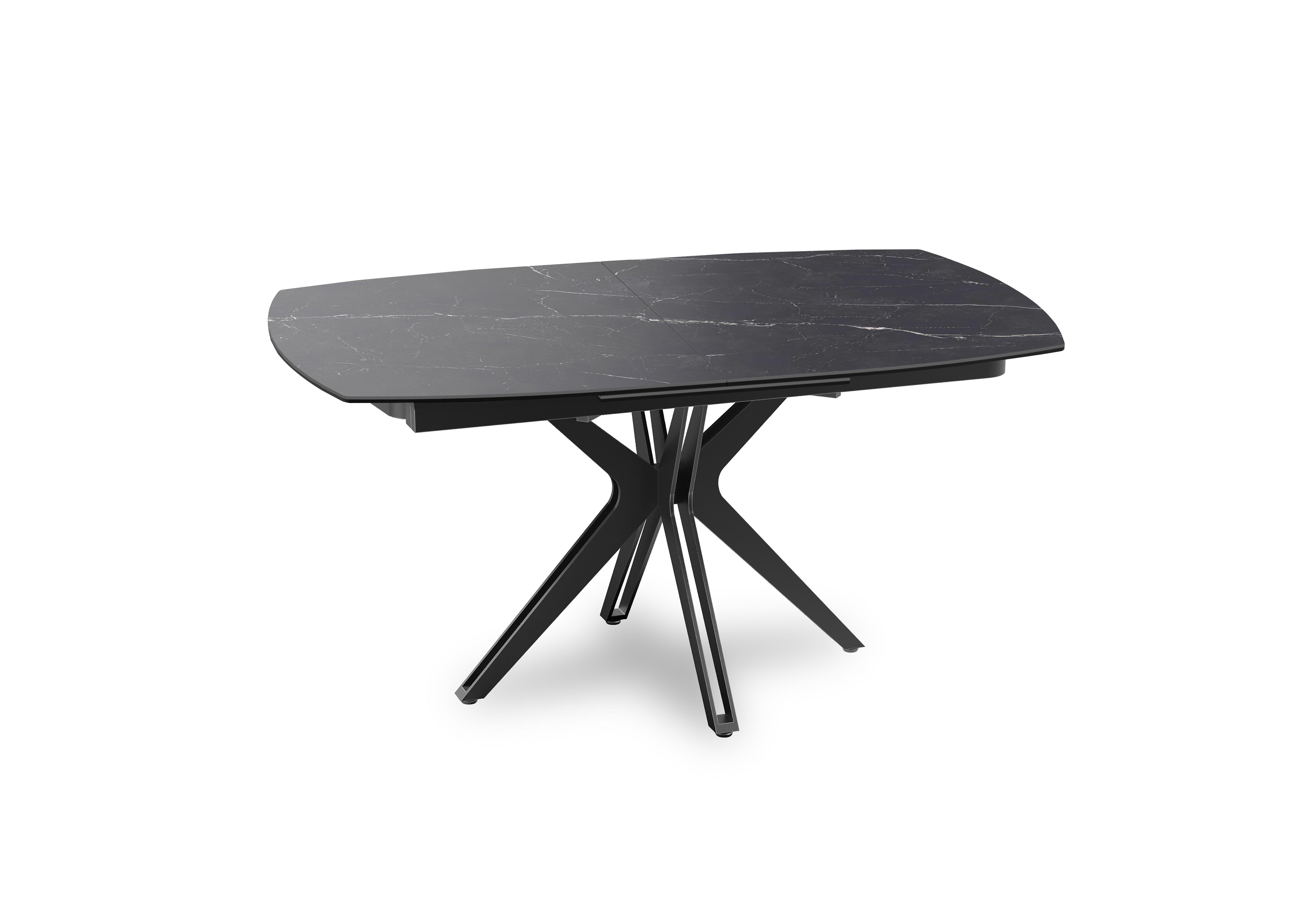 Jose Swivel Extending Dining Table in Marquina Marble on Furniture Village