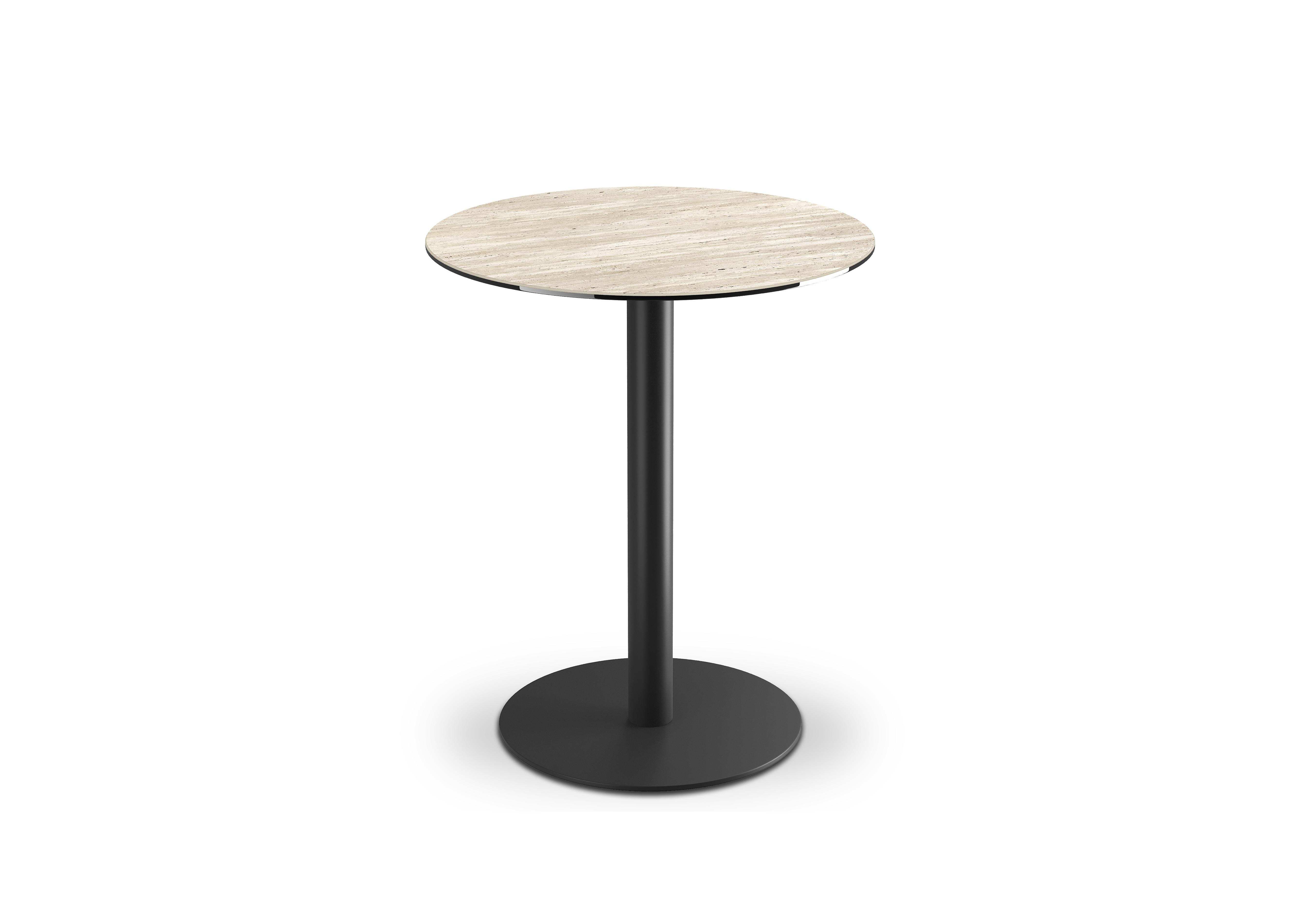 Pique Round Bar Table in Travertine on Furniture Village