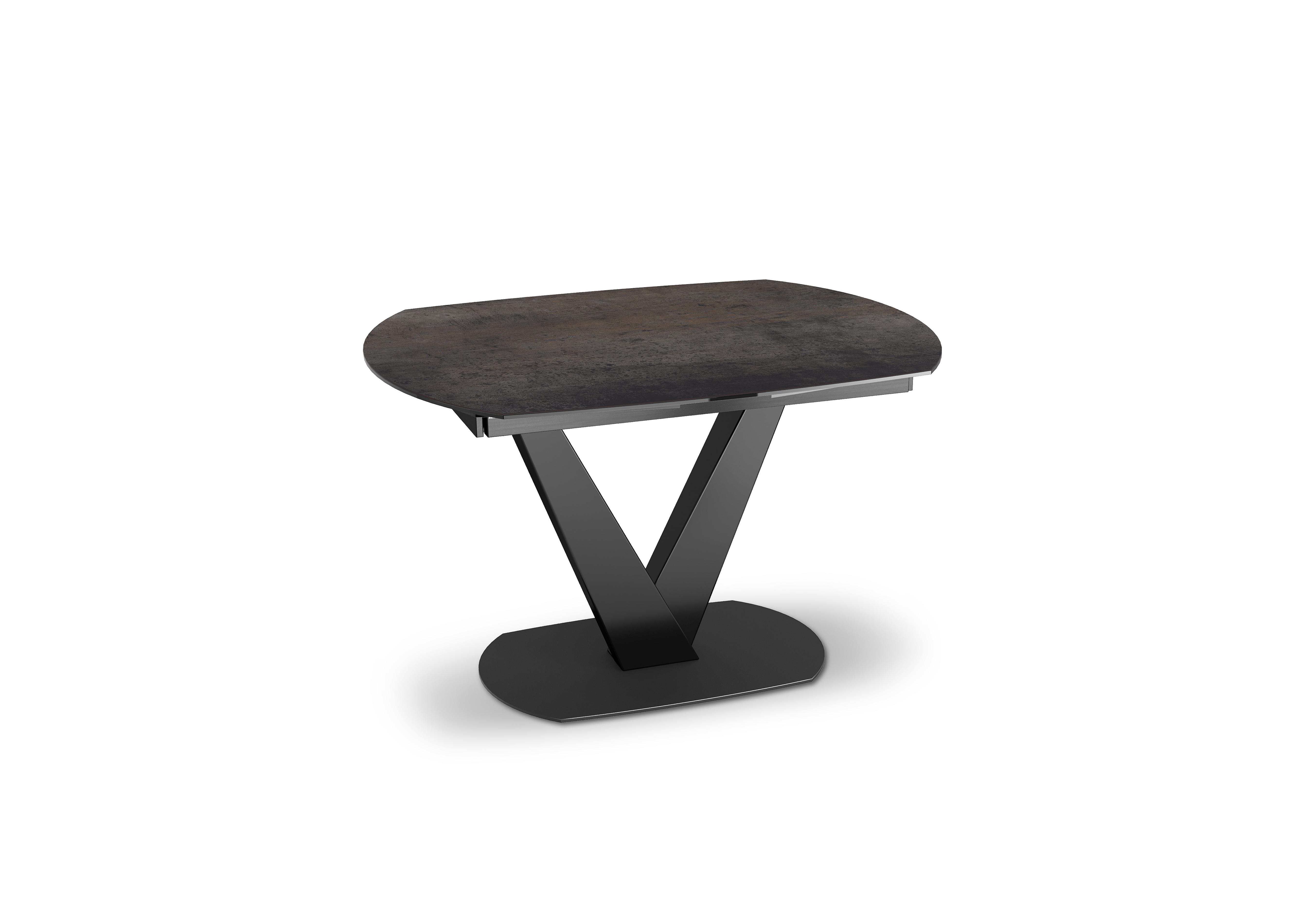 Julio Swivel Extending Dining Table in Dark Steel on Furniture Village