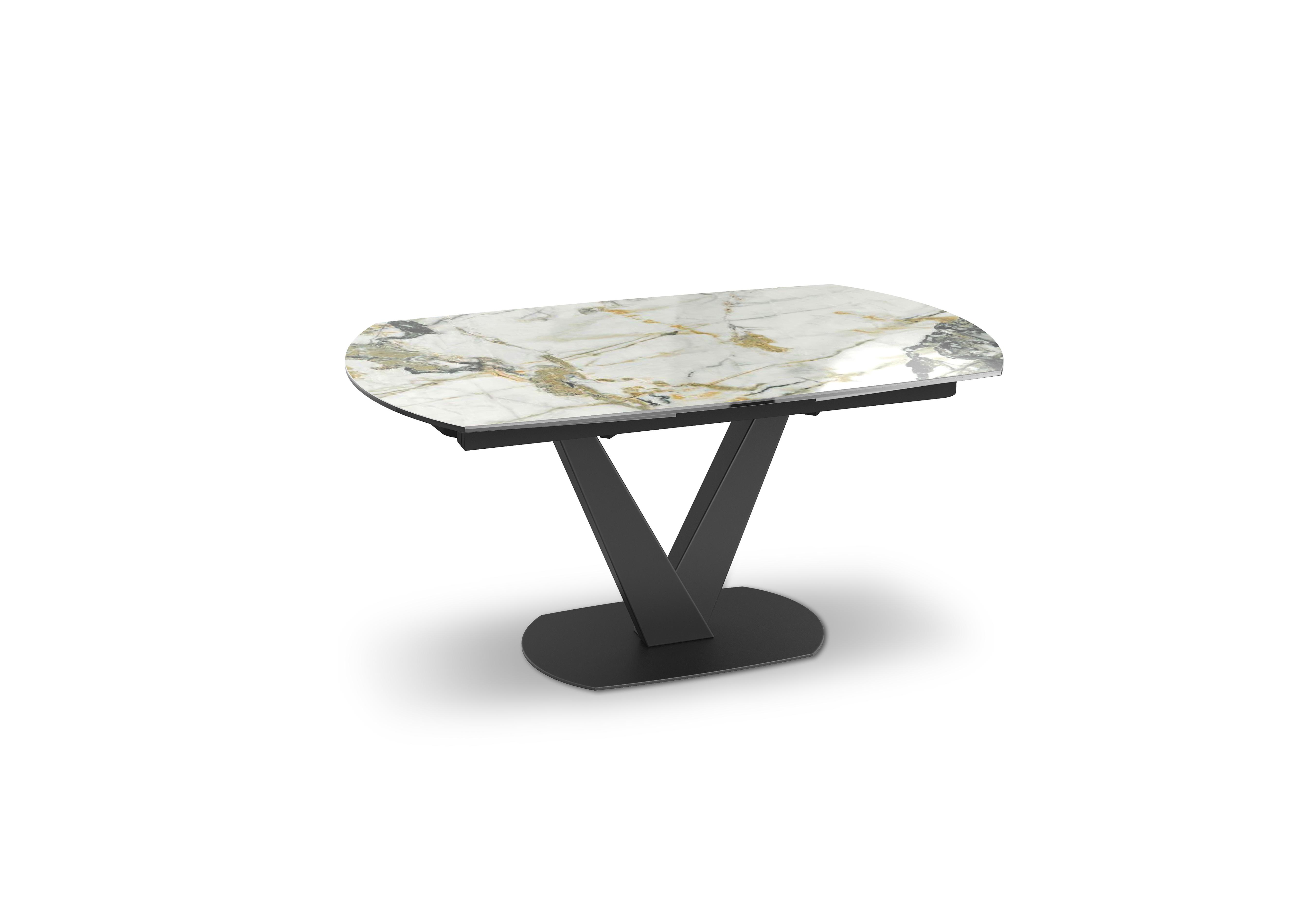Julio Swivel Extending Dining Table in Doro Marble on Furniture Village