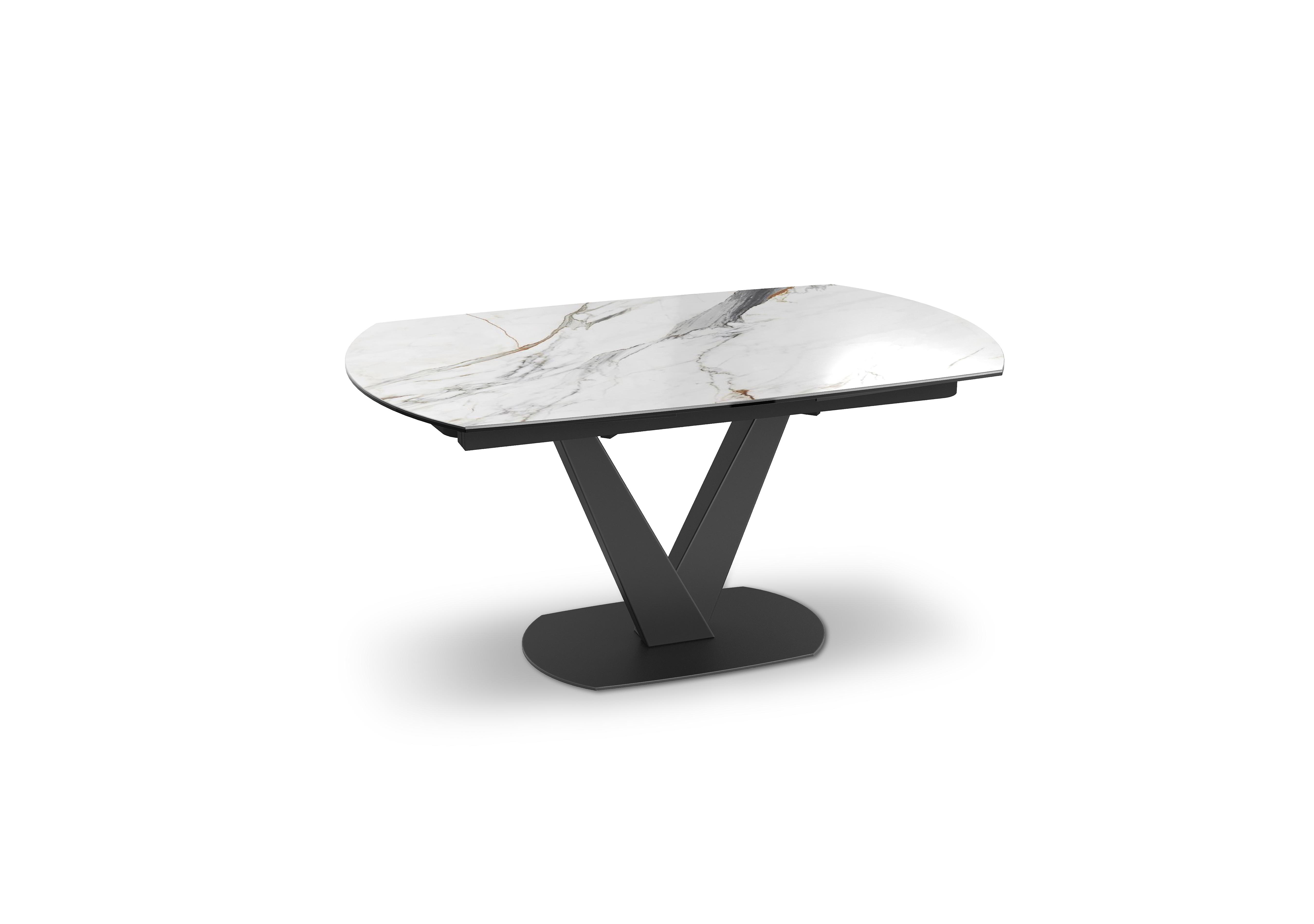 Julio Swivel Extending Dining Table in Fiorentino Marble on Furniture Village