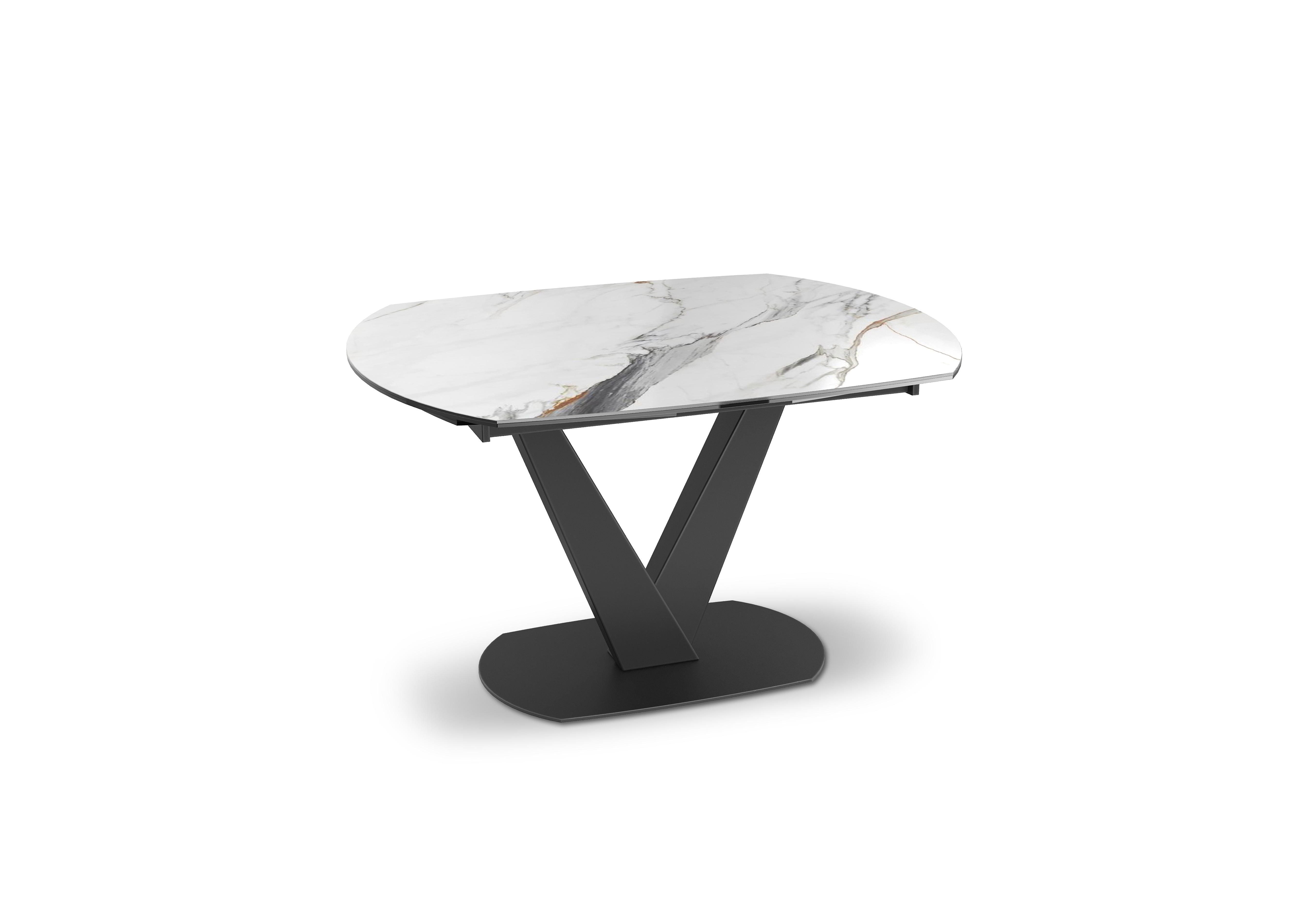 Julio Swivel Extending Dining Table in Fiorentio Marble on Furniture Village