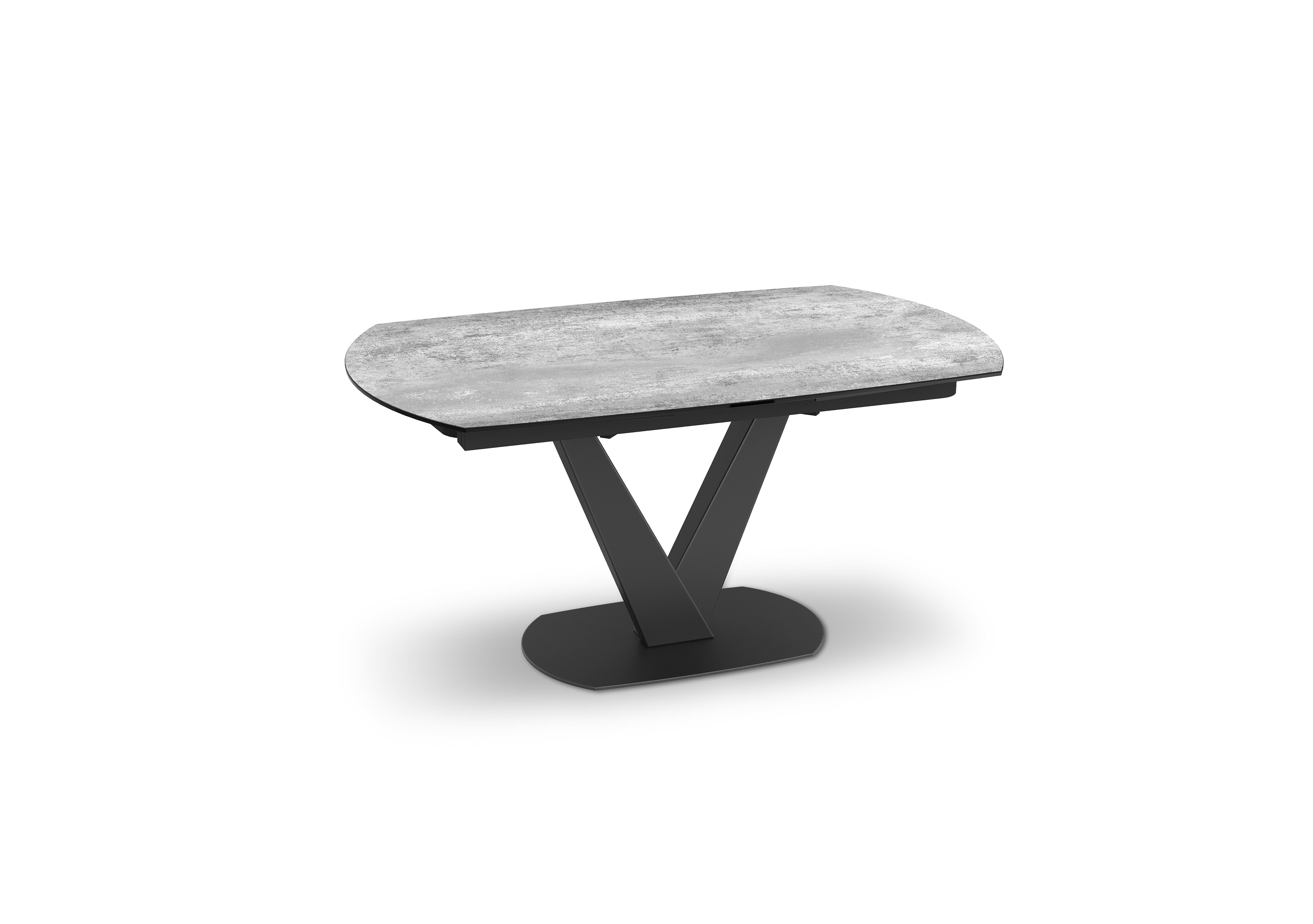 Julio Swivel Extending Dining Table in Silver on Furniture Village