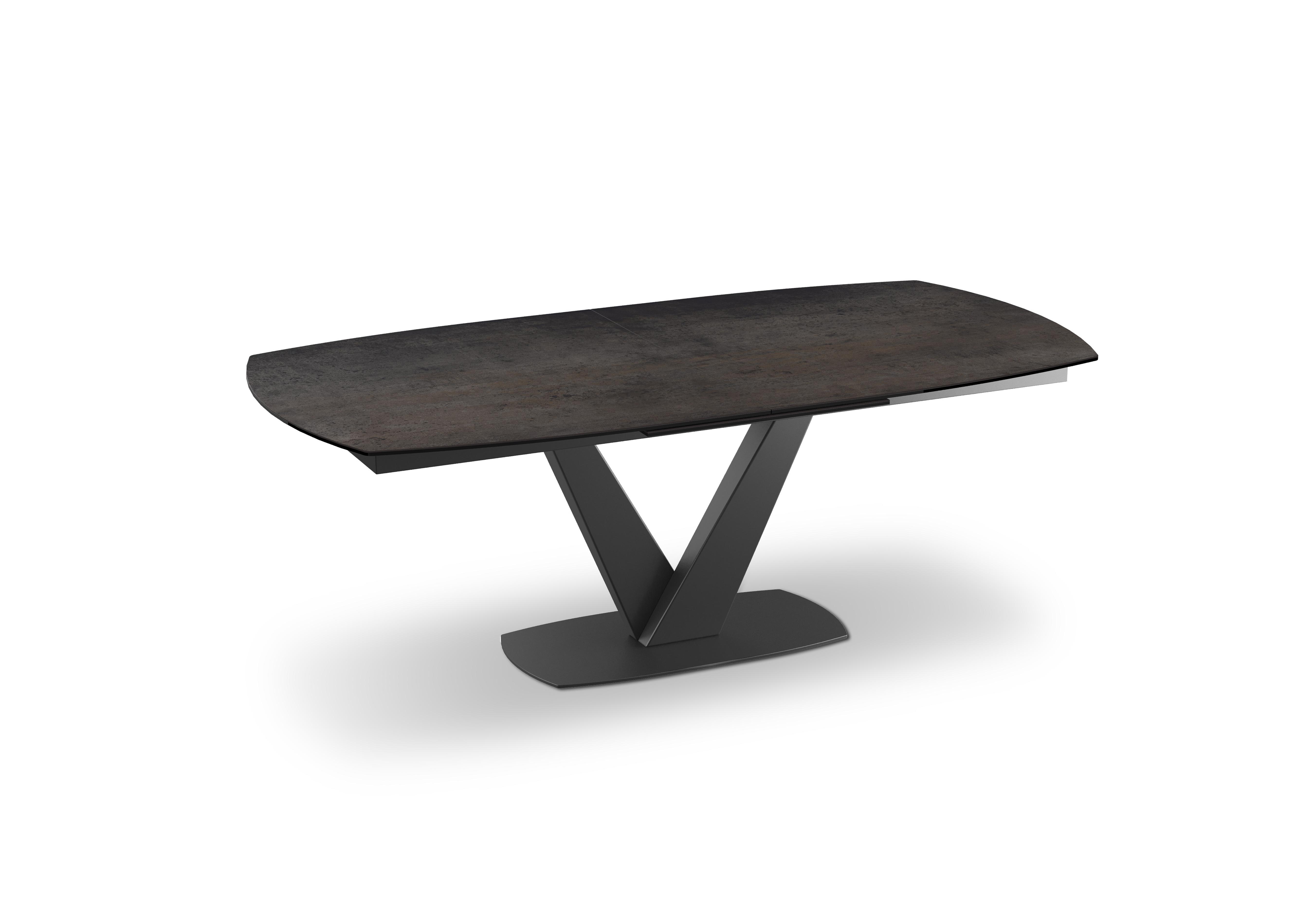 Julio Pop-up Extending Dining Table in Dark Steel on Furniture Village
