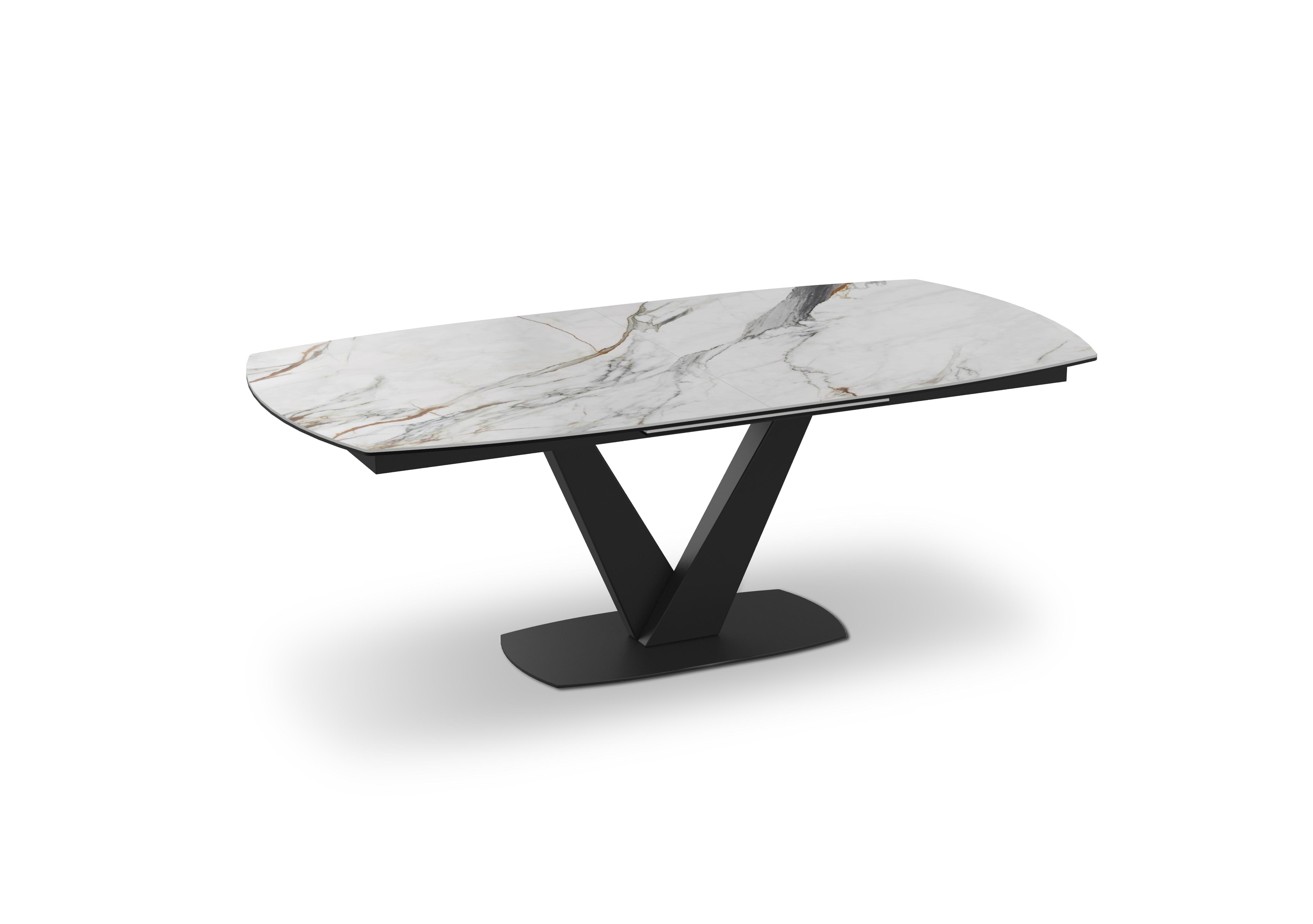 Julio Pop-up Extending Dining Table in Fiorentino Marble on Furniture Village
