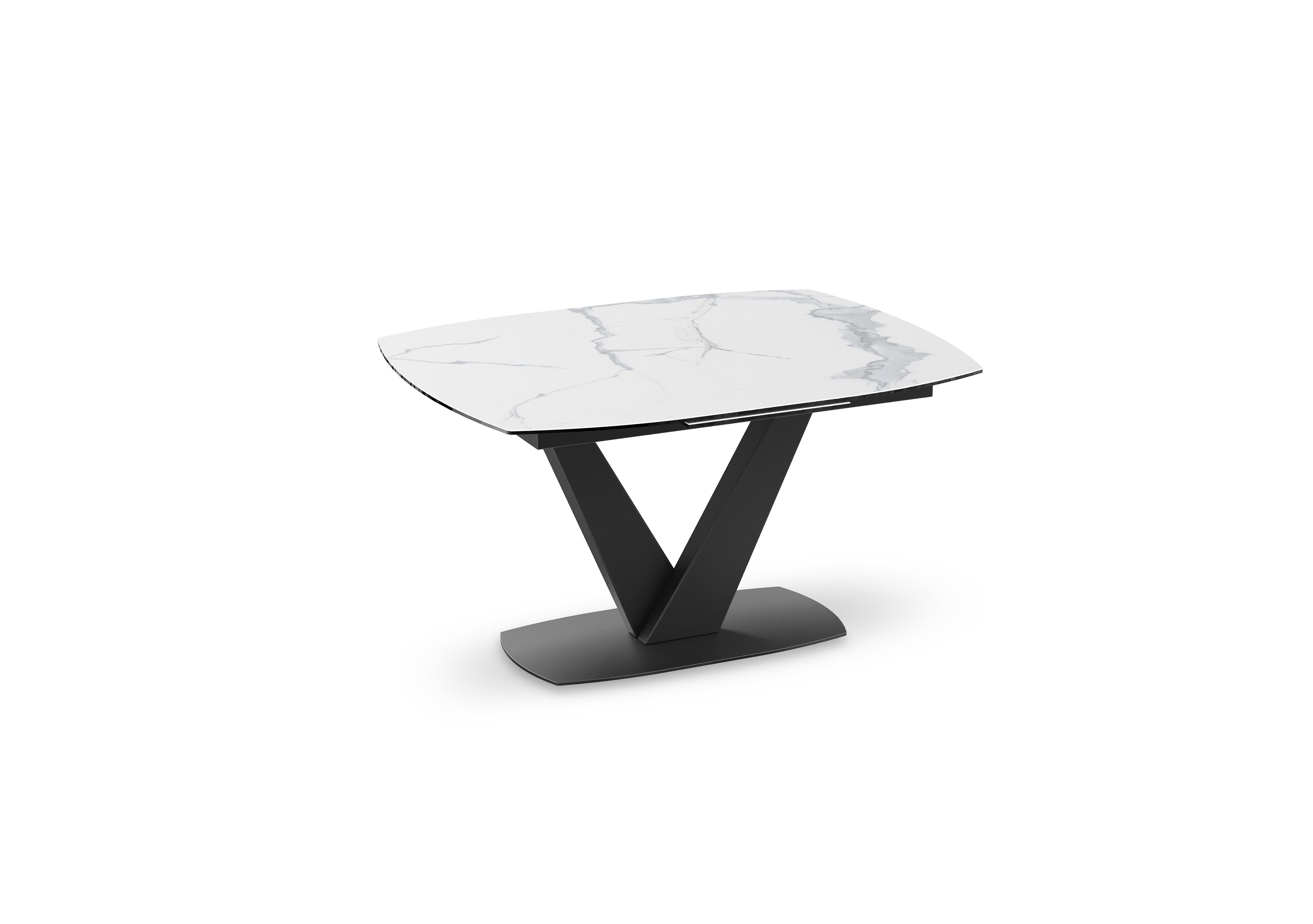 Julio Pop-up Extending Dining Table in Matt Marble on Furniture Village
