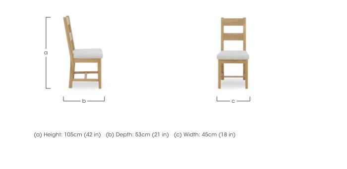 Augusta Pair of Wooden Ladderback Dining Chairs in  on Furniture Village