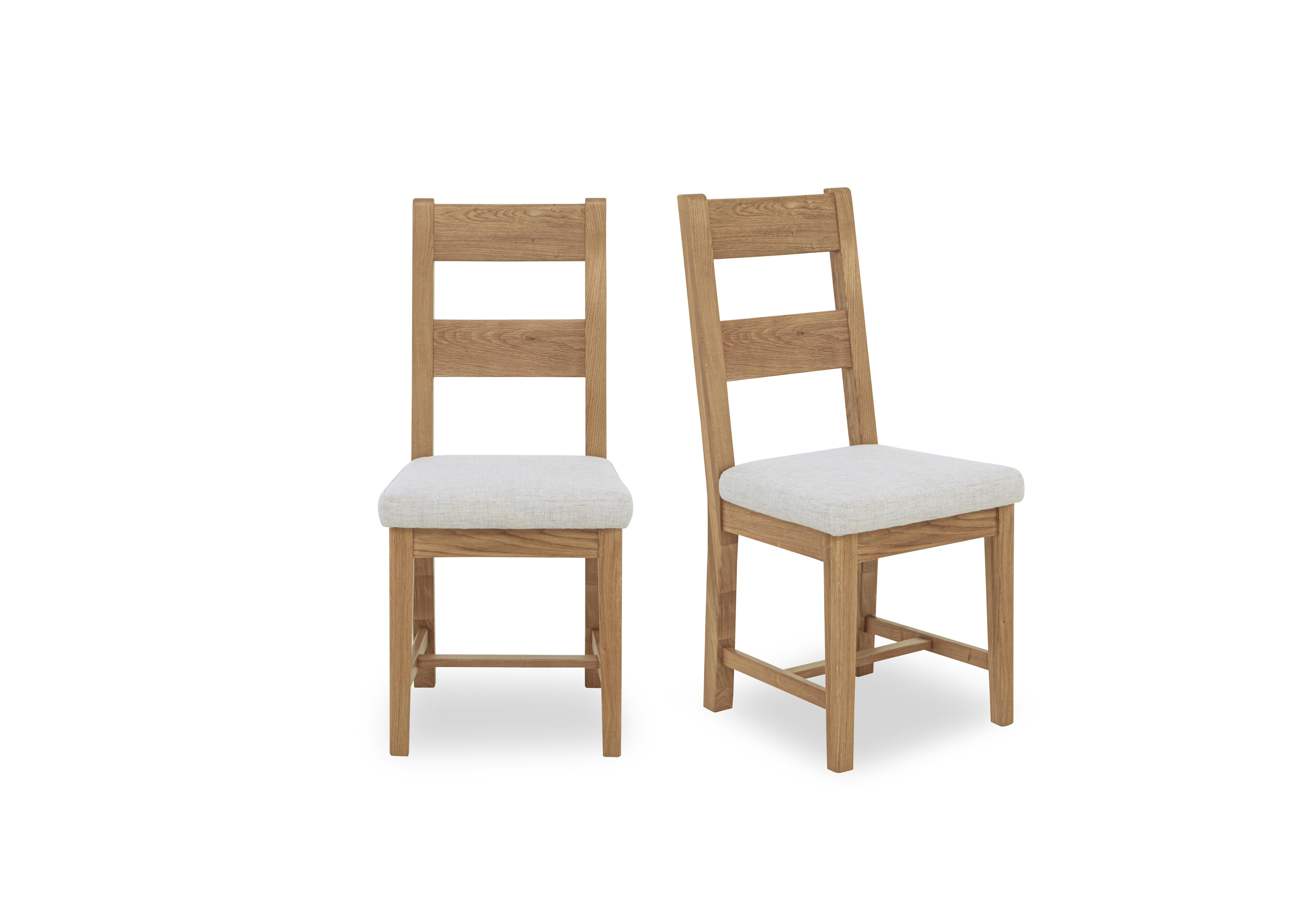 Augusta Pair of Wooden Ladderback Dining Chairs in Clay on Furniture Village