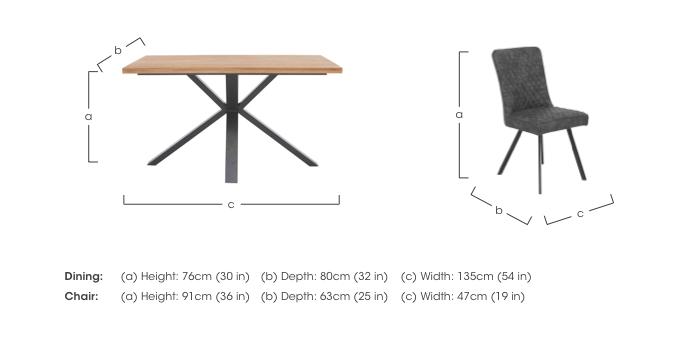 Earth Compact Dining Table with Star Base and 4 Dining Chairs in  on Furniture Village