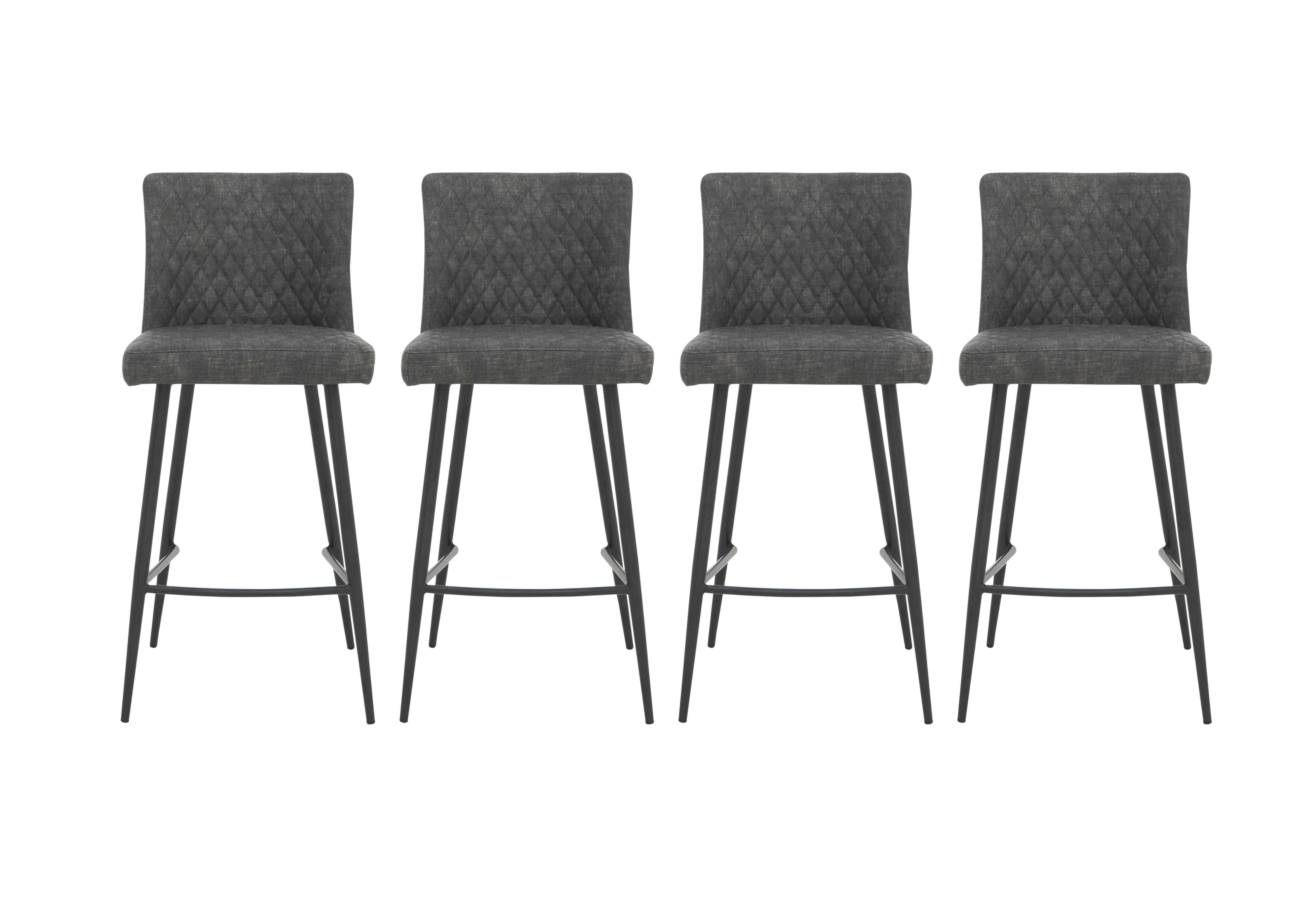 Earth Set of 4 Bar Stools in Graphite on Furniture Village