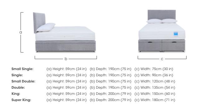 Ergosense Manual End Ottoman Divan Set in  on Furniture Village