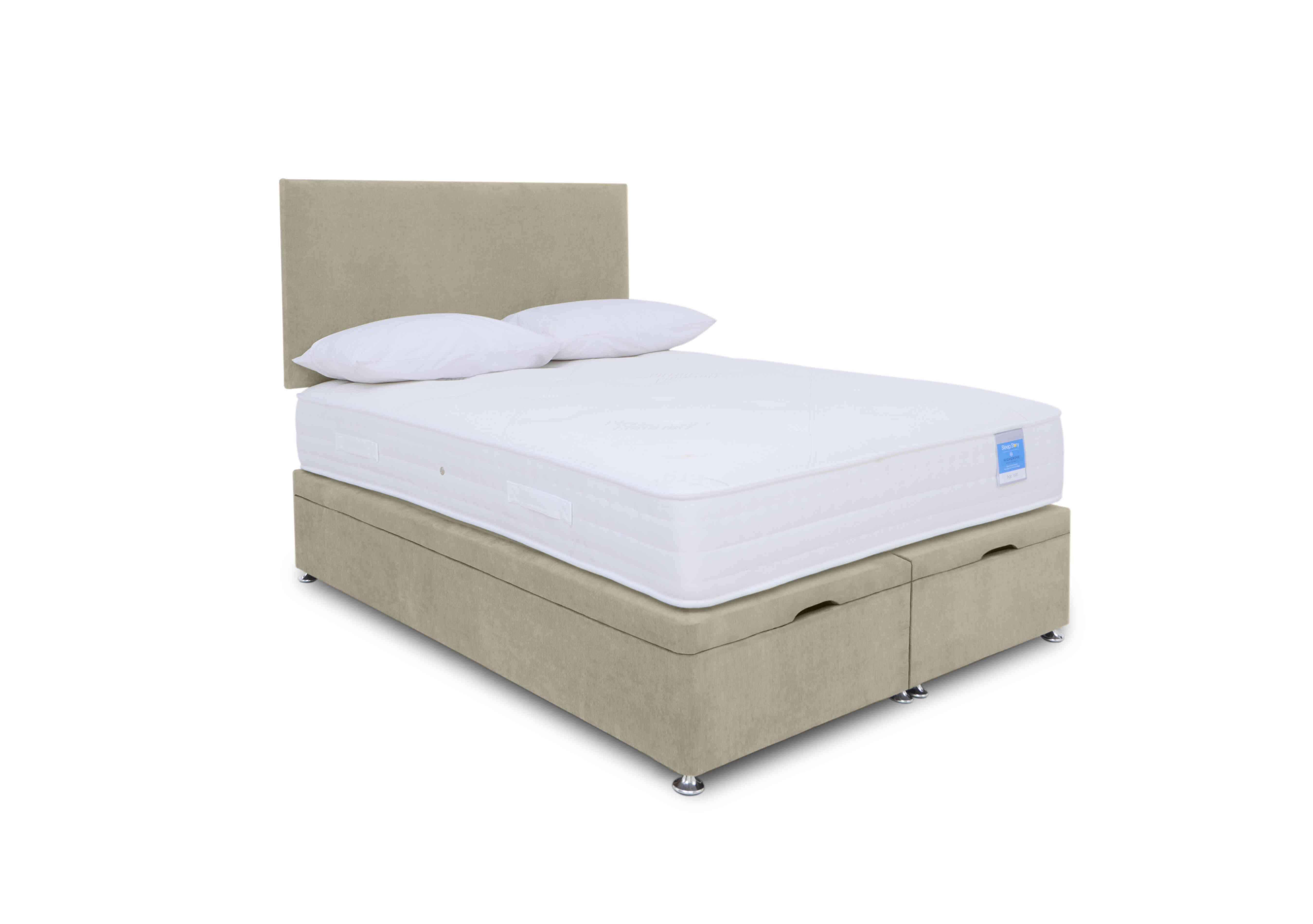 Ergosense Manual End Ottoman Divan Set in Plain Quartz on Furniture Village