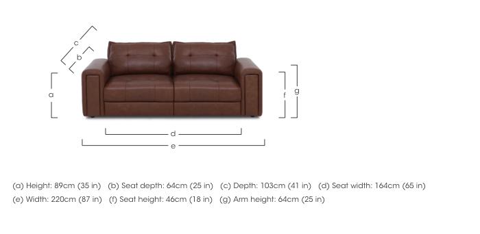 Goliath 3 Seater Leather Sofa with Storage Drawers in  on Furniture Village