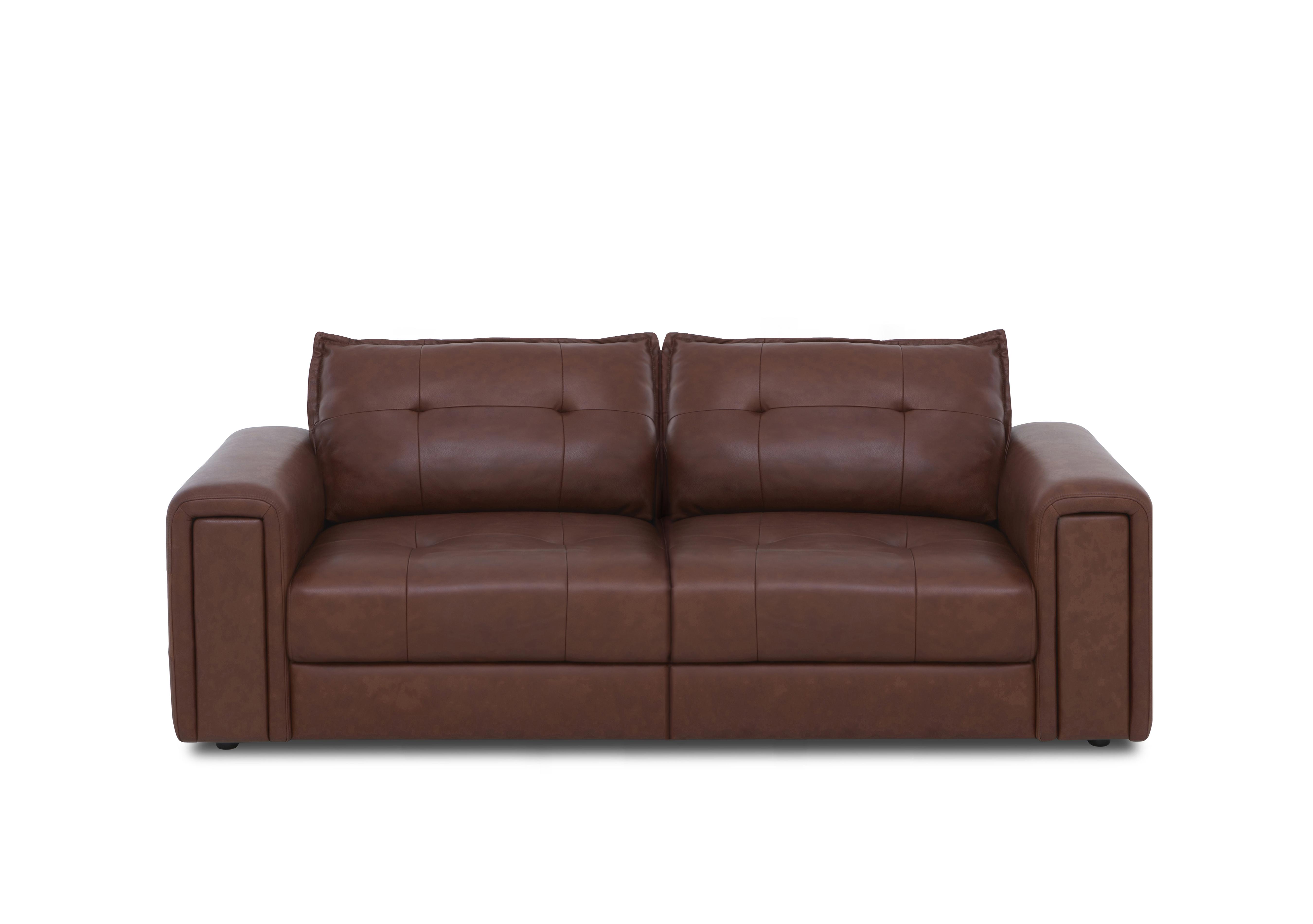 Goliath 3 Seater Leather Sofa with Storage Drawers in Montana Cat-60/07 Butterscotch on Furniture Village