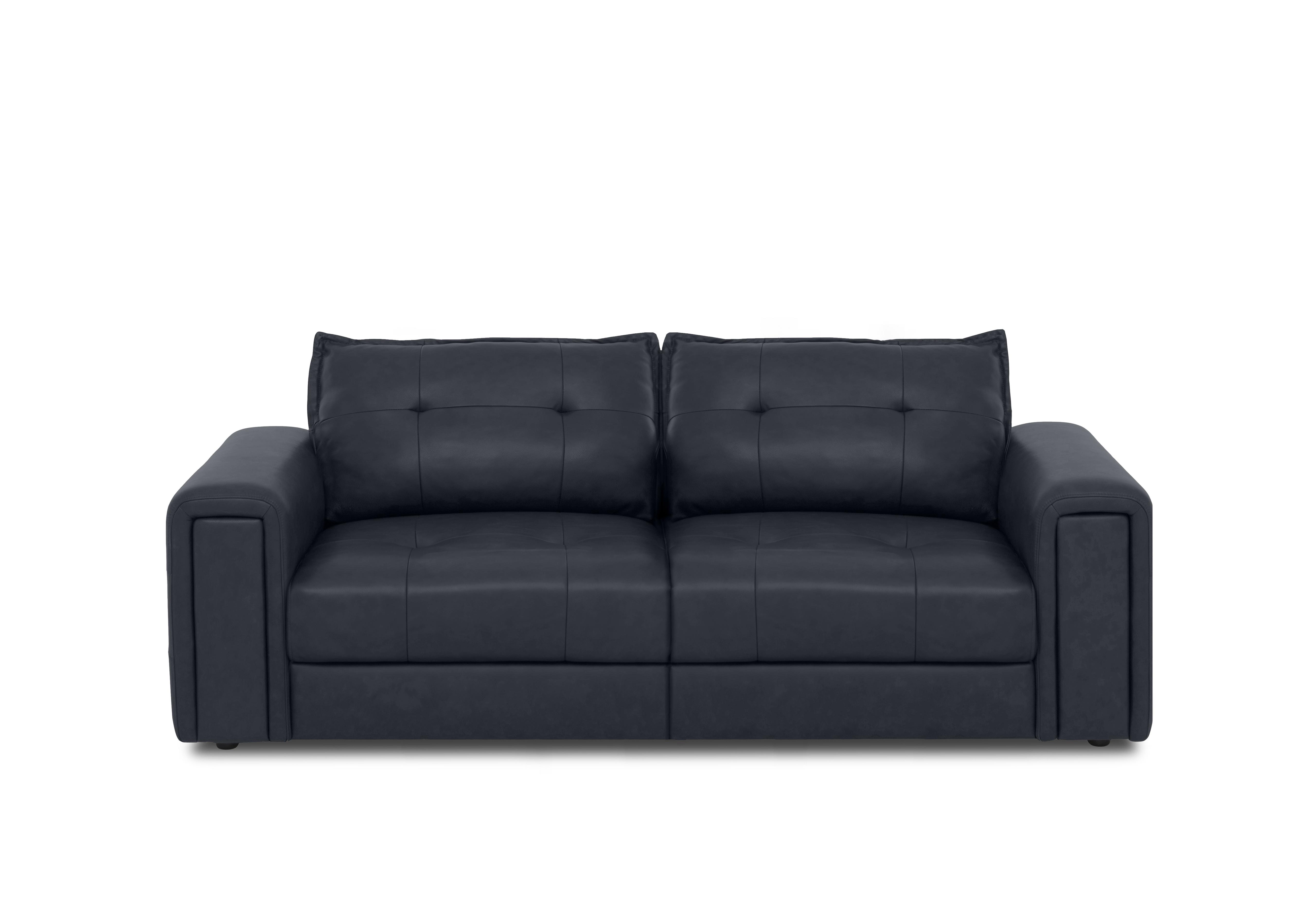 Goliath 3 Seater Leather Sofa with Storage Drawers in Montana Cat-60/24 Navy on Furniture Village
