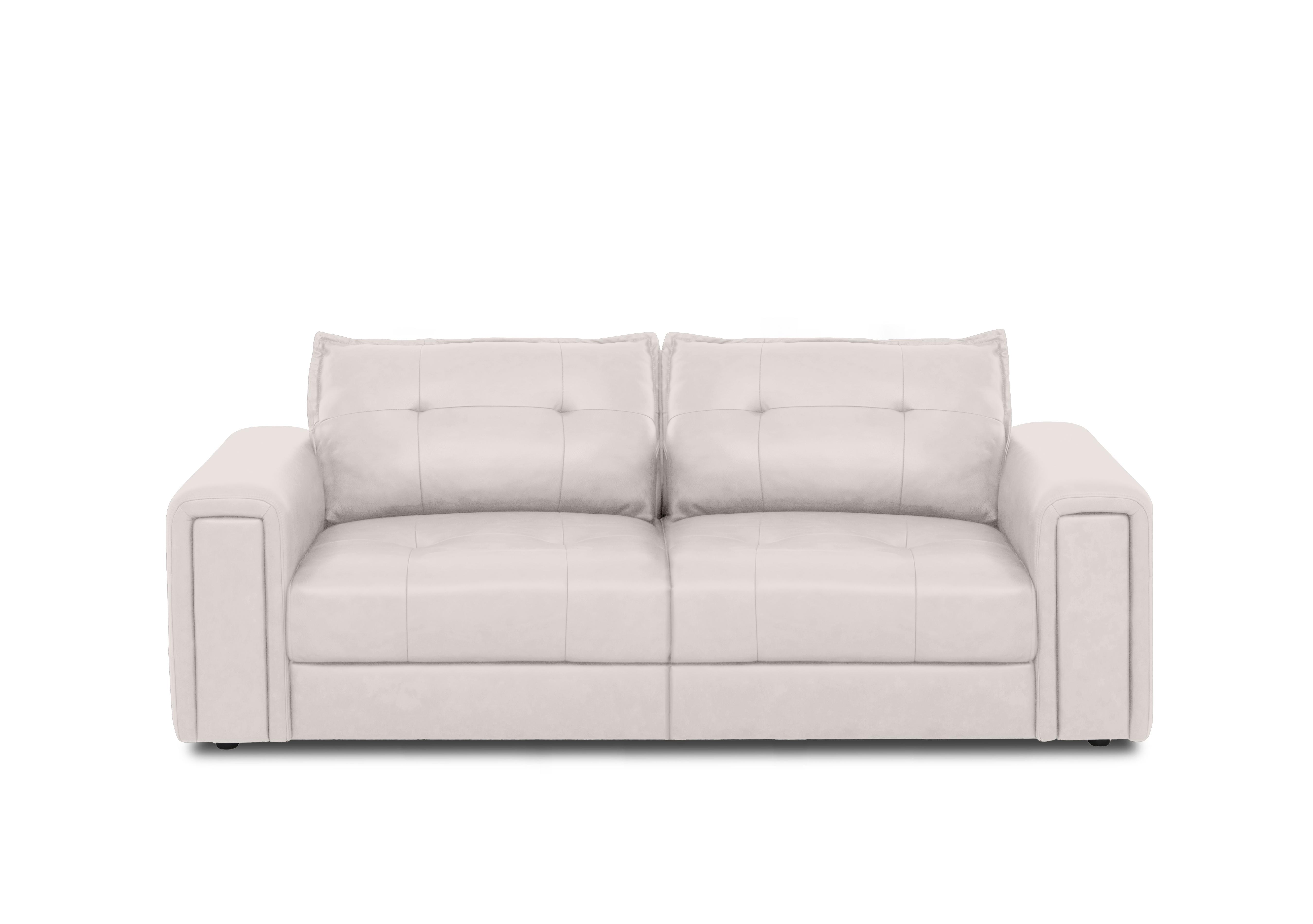 Goliath 3 Seater Leather Sofa with Storage Drawers in Oslo Cat-40/13 Cotton on Furniture Village