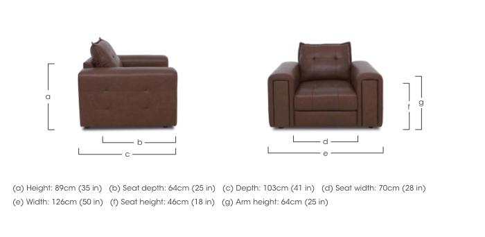 Goliath Leather Chair with Storage Drawer in  on Furniture Village