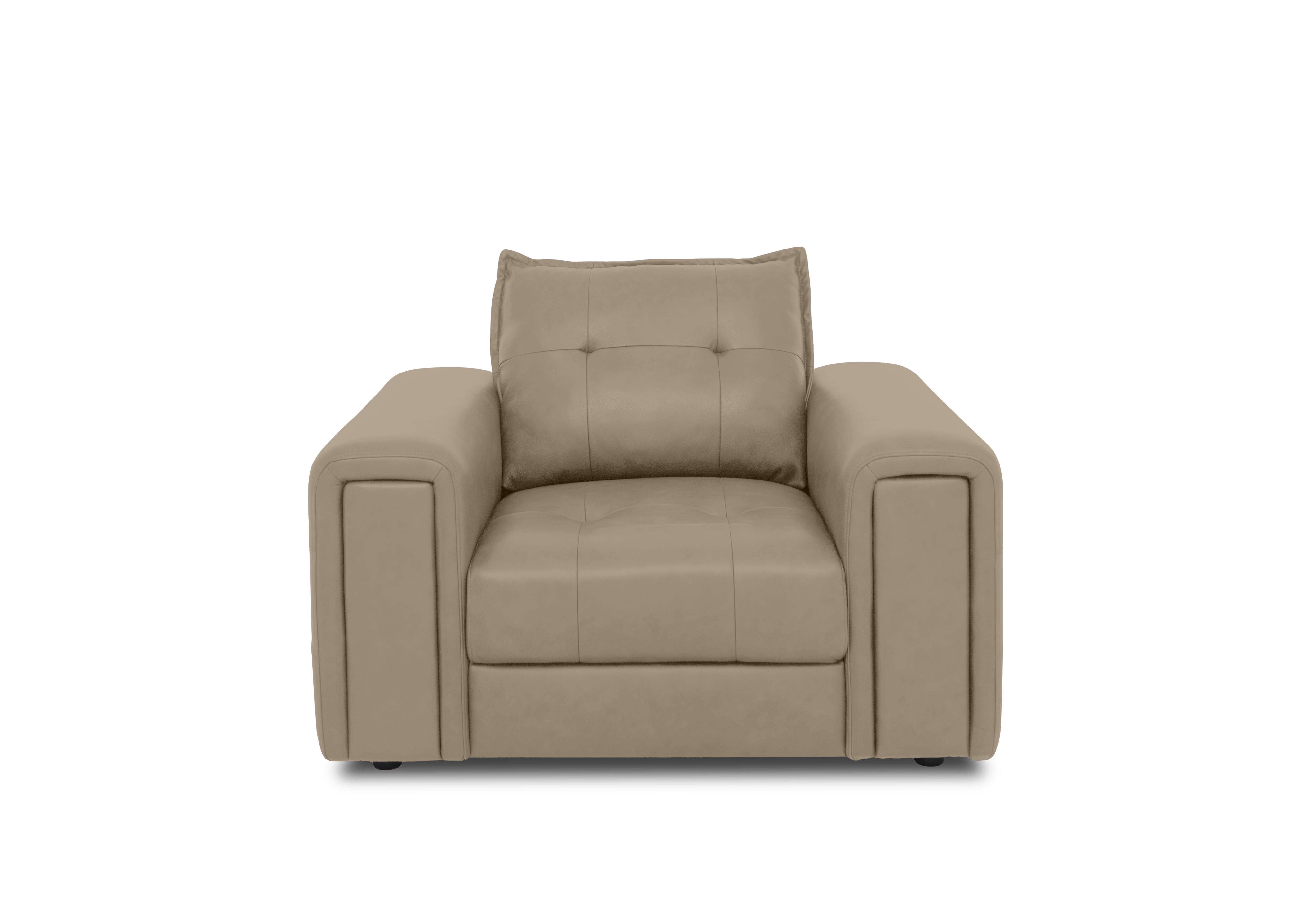 Goliath Leather Chair with Storage Drawer in Montana Cat-60/06 Barley on Furniture Village